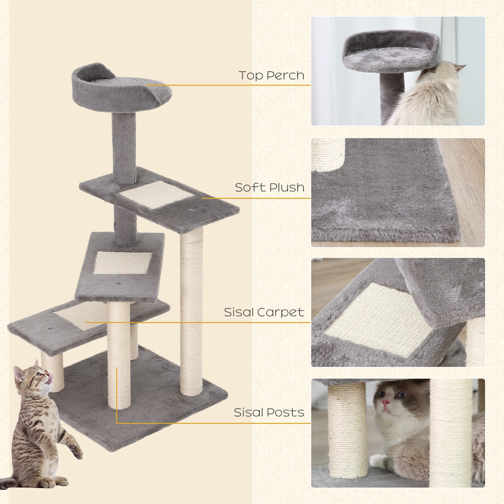 PawHut X-D30-183 Cat-Trees - View #4