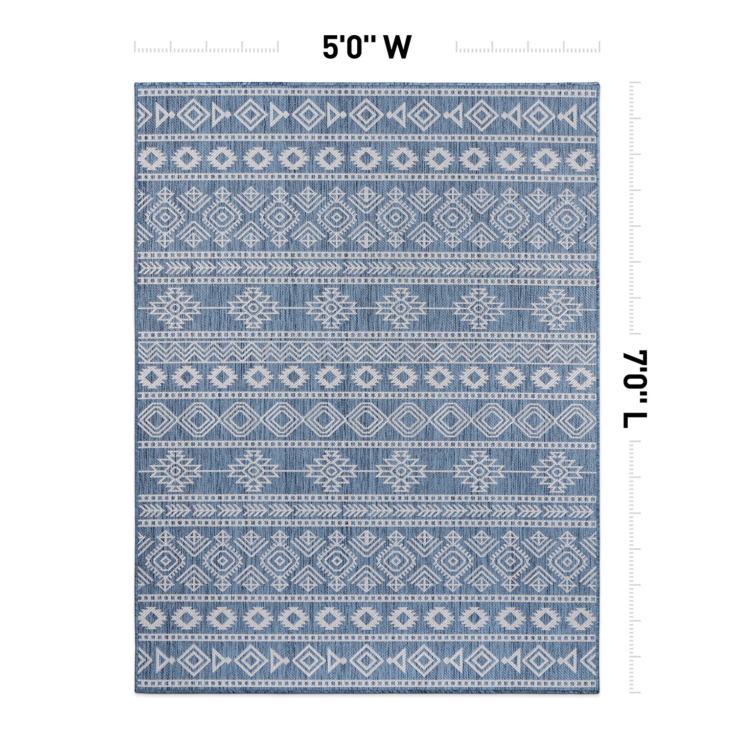 World Rug Gallery 123BLUE5X7 rugs - View #3