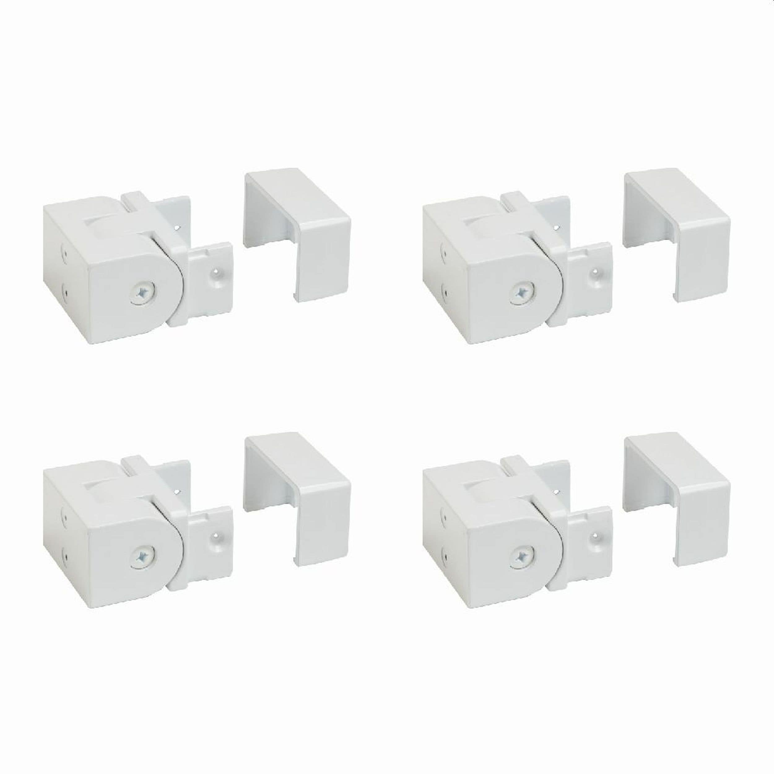 Fortress Building Products 51500311 7.87-in x 5.67-in White Aluminum Rail bracket 4 -Pack
