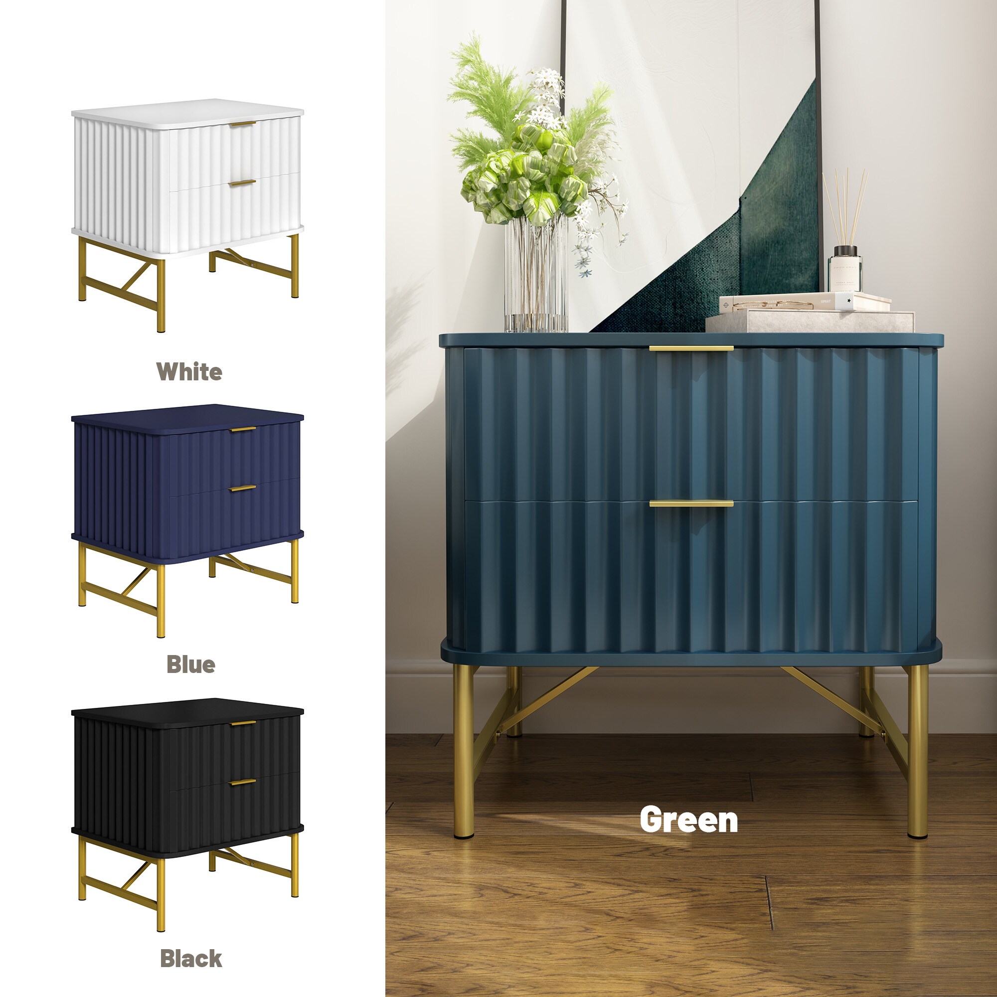 Clihome CL-CJ002ECG-BL nightstands - View #11