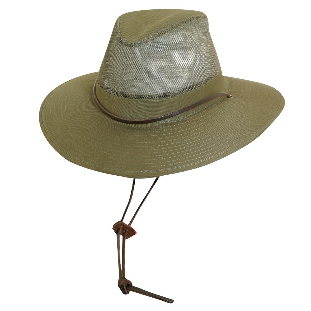 Dorfman Pacific Men's Loden Cotton Wide-brim Hat (X-large) at