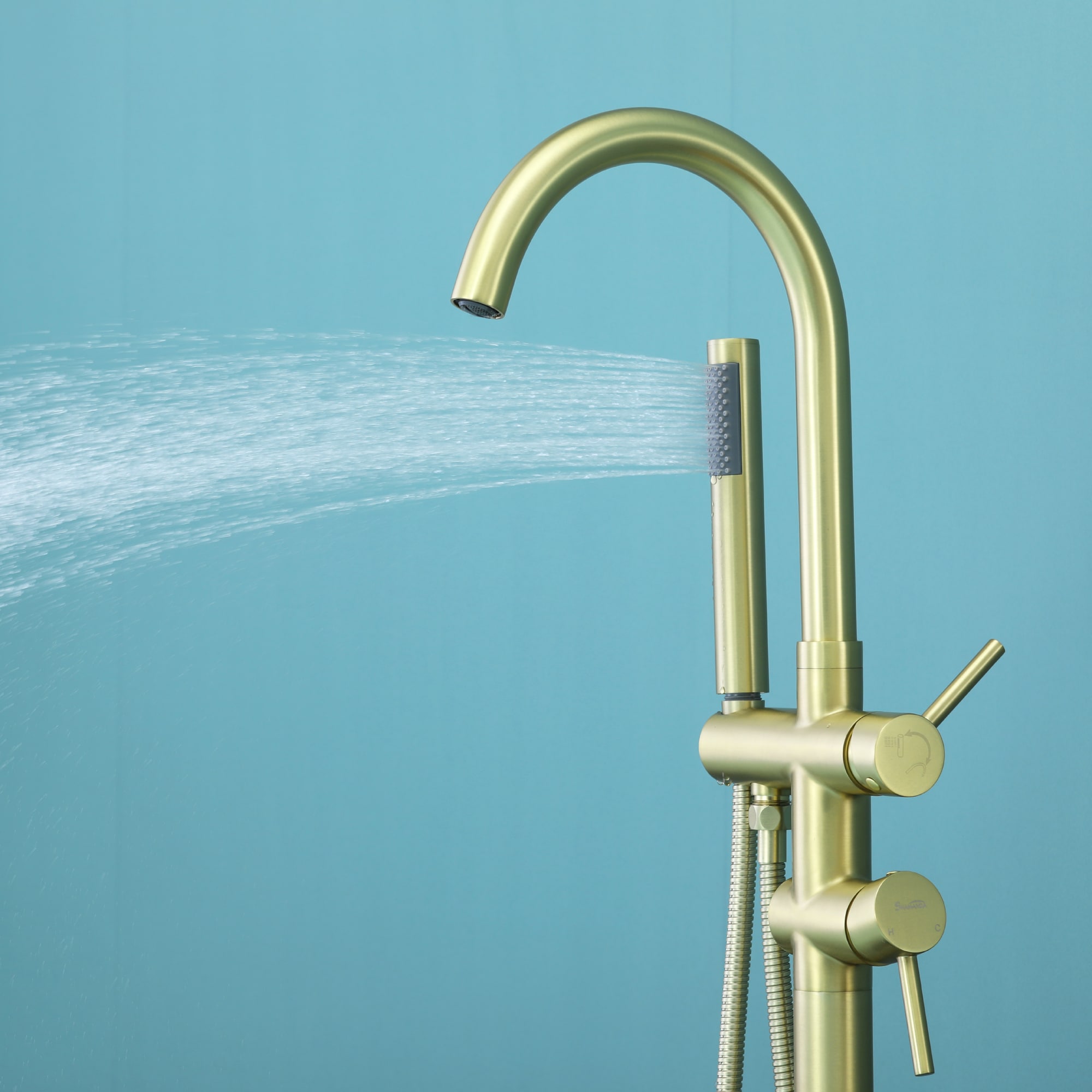 WELLFOR SPA-18006BG Roman-Tub-Faucets - View #6