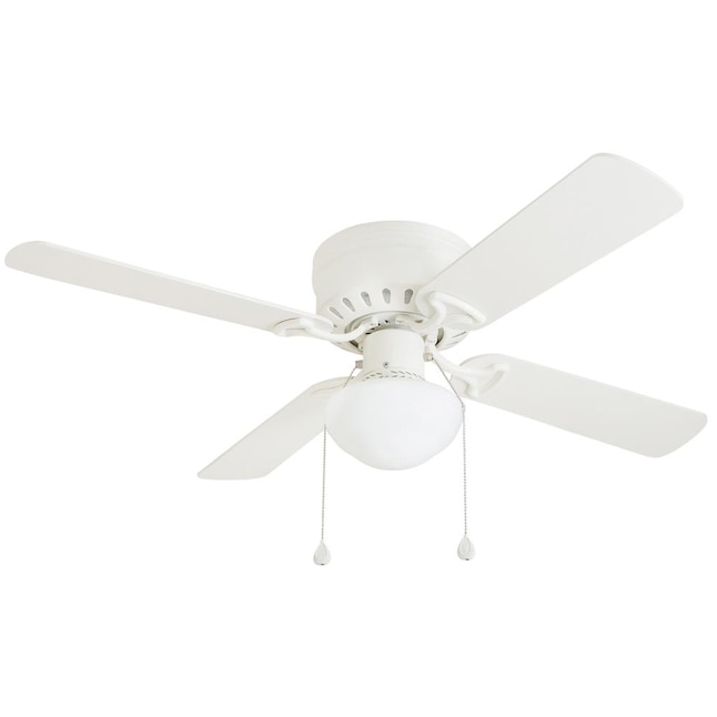 Harbor Breeze Armitage 42 In White Indoor Flush Mount Ceiling Fan With Light 4 Blade The Fans Department At Com - What Does 42 Inch Ceiling Fan Mean