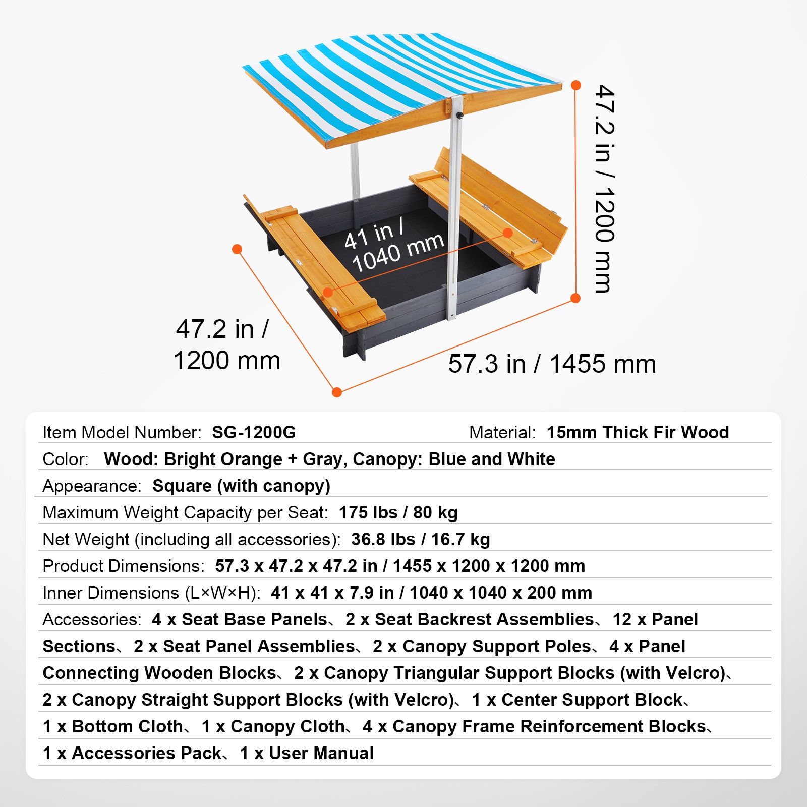 VEVOR SXMZFXYDP000PE7MZV0 sandboxes - View #7
