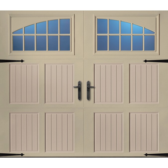 Pella 9 Ft X 7 Insulated Wicker Tan, Wood Look Garage Doors Lowe S