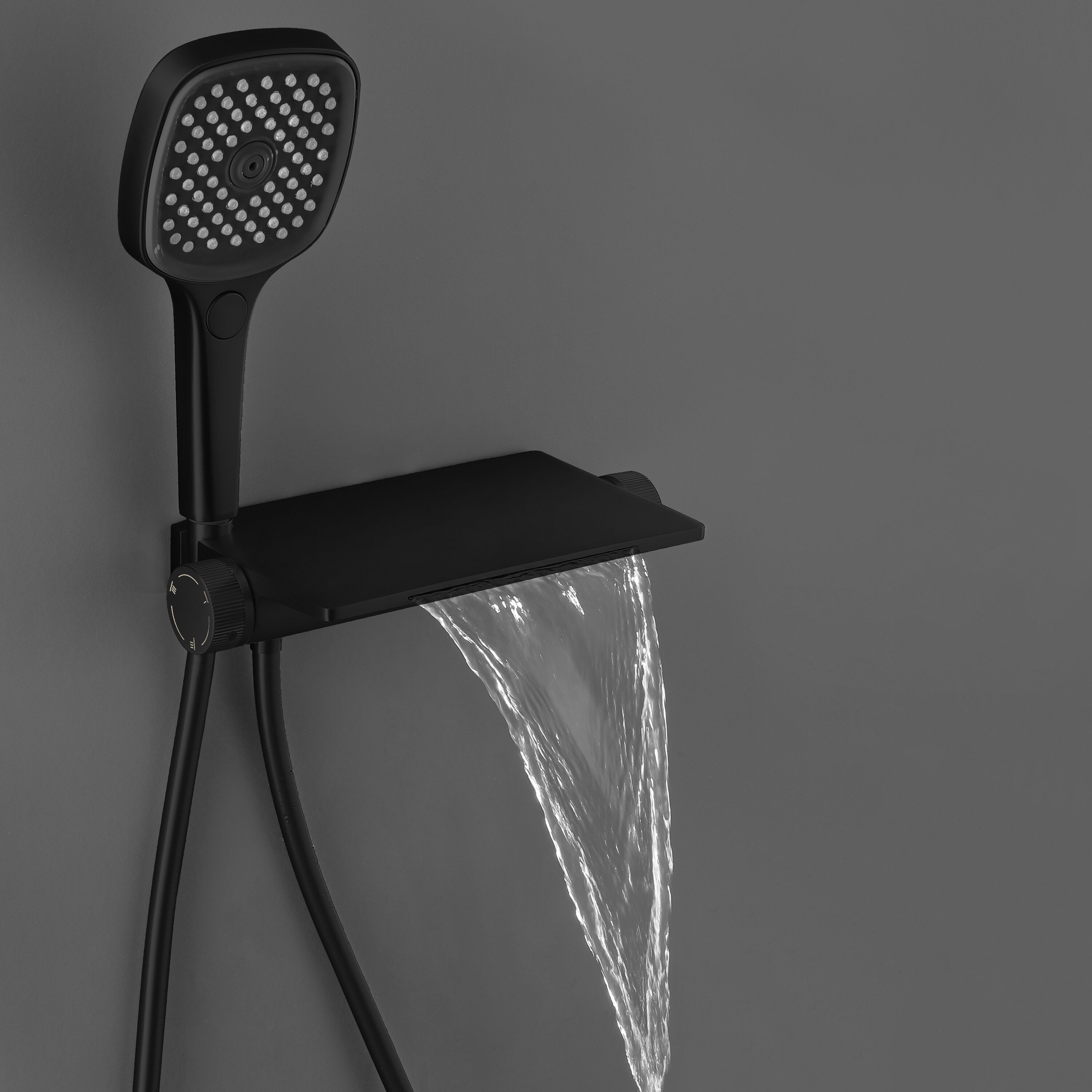 WELLFOR WB-81025-MB Showerhead-Bar-Panels - View #5