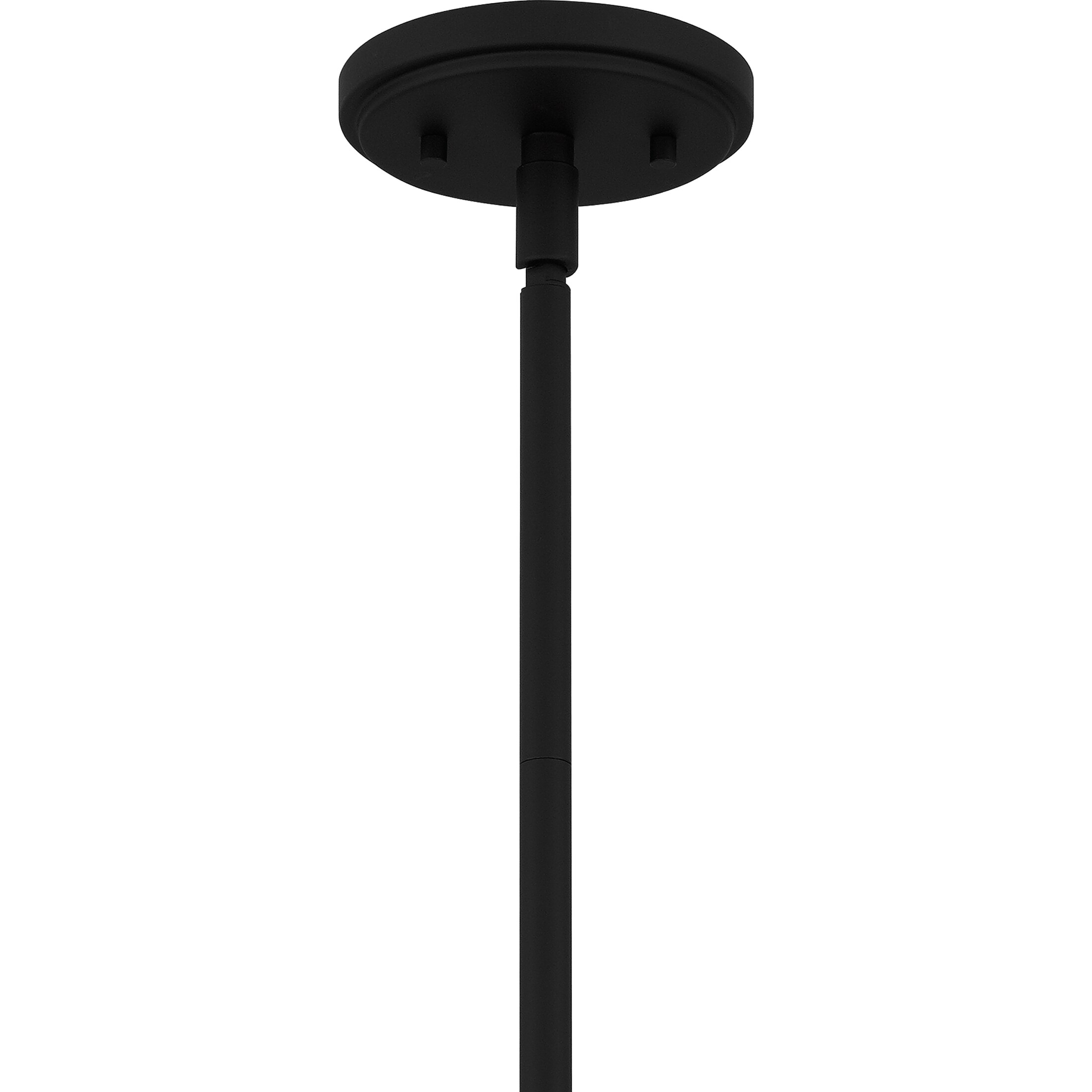 Matte Black Glass Indoor/Outdoor Pendant Light