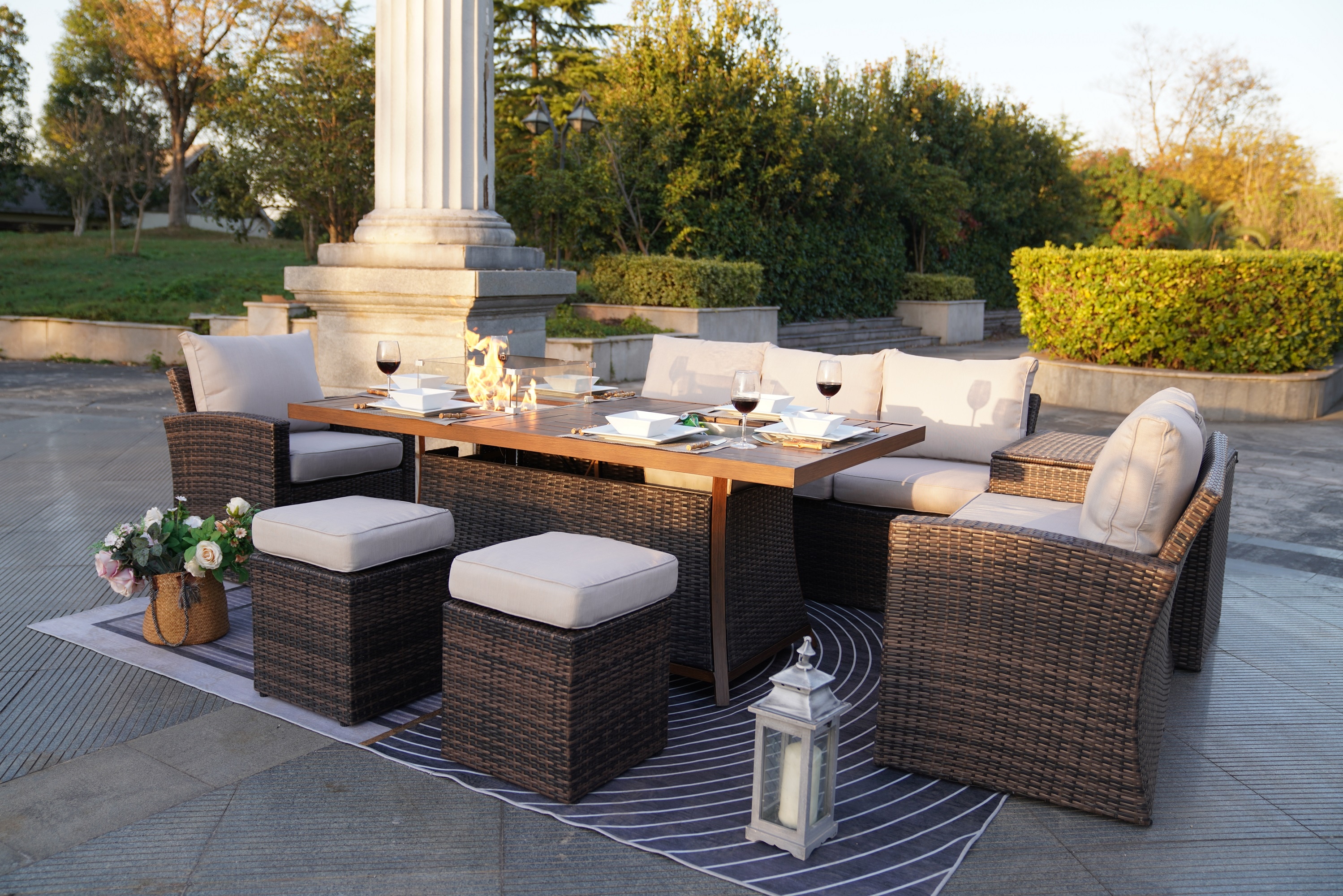 Moda Furnishings 1403B-1106FI-B Patio-Conversation-Sets - View #11