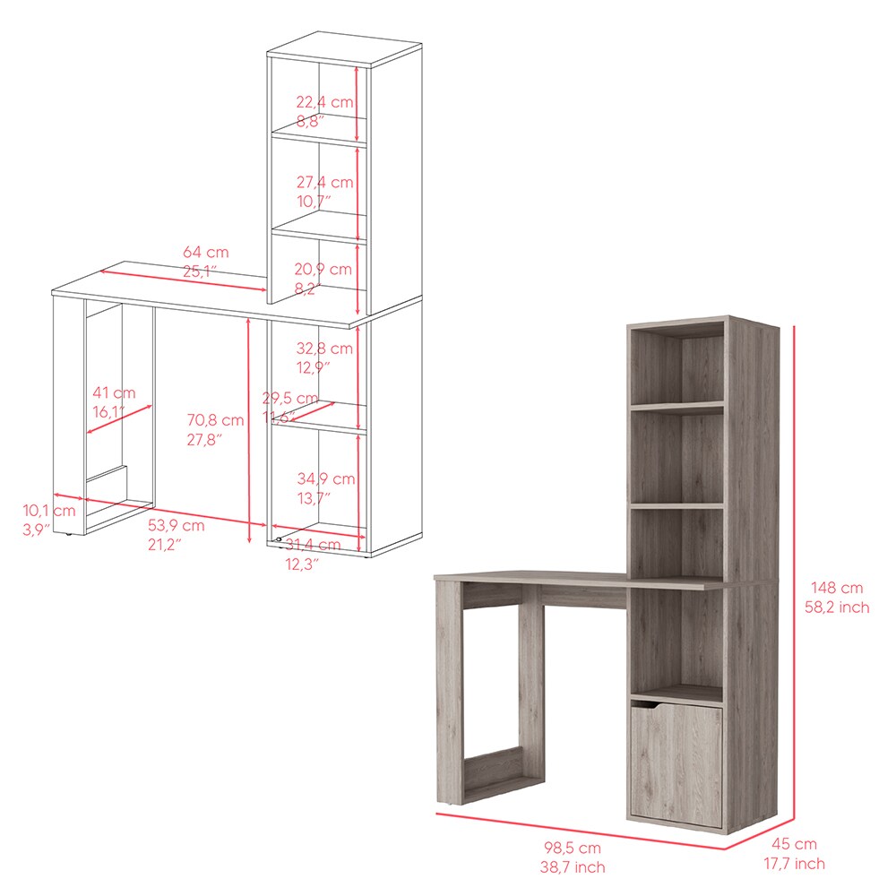 Maocao Hoom BH8404-GRY desks - View #2