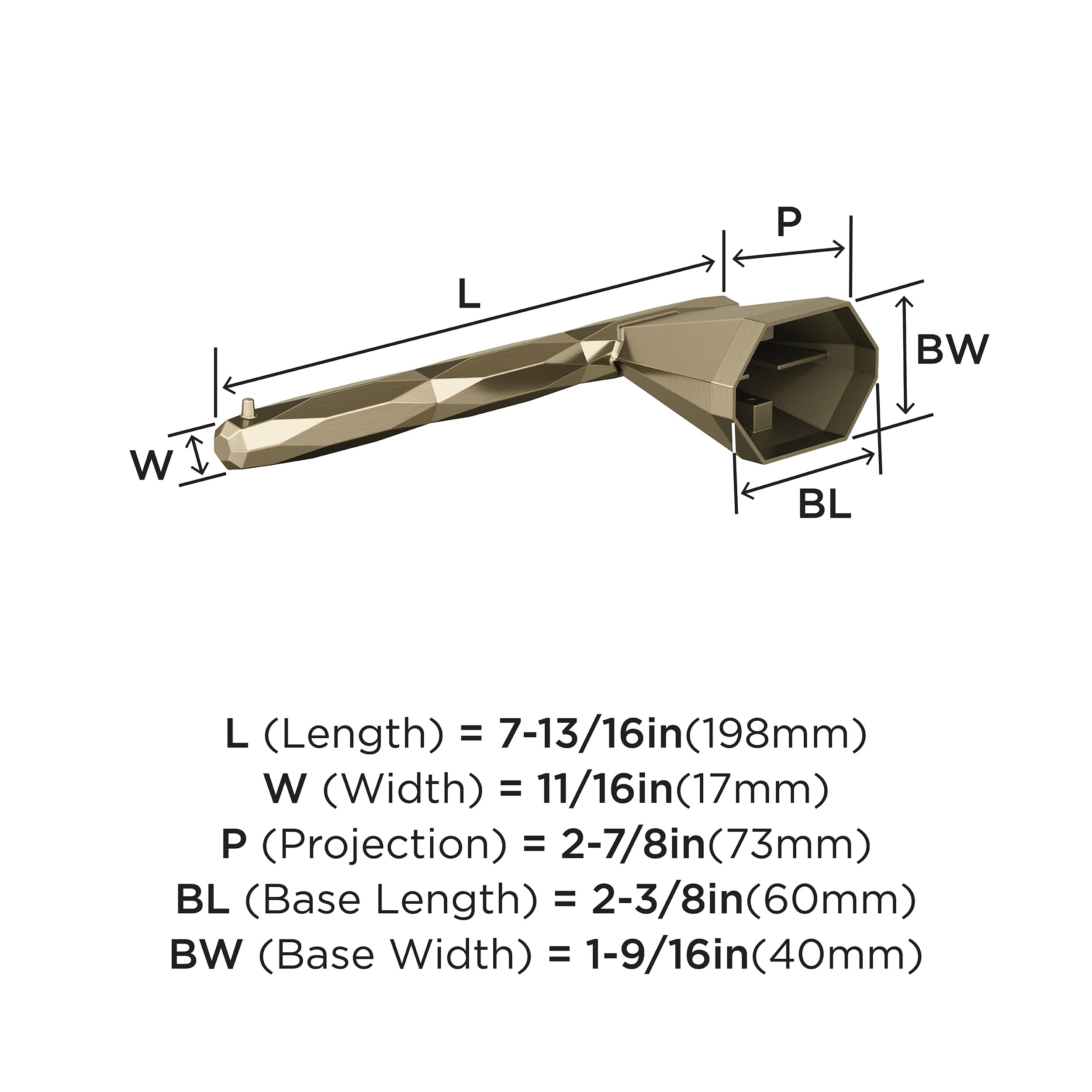 Golden Champagne Single Post Geometric Toilet Paper Holder