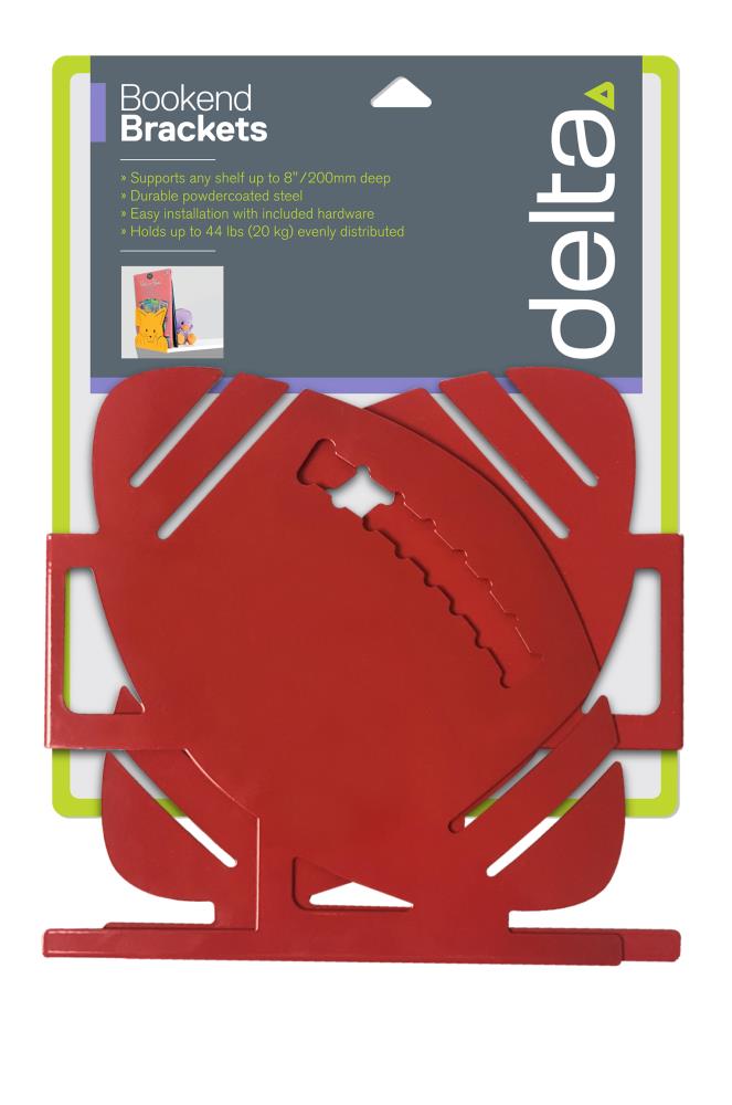 Delta Cycle & Home FB1002RF 1-in L x 8-in D x 5.5-in H Red Metal Bracket Shelf
