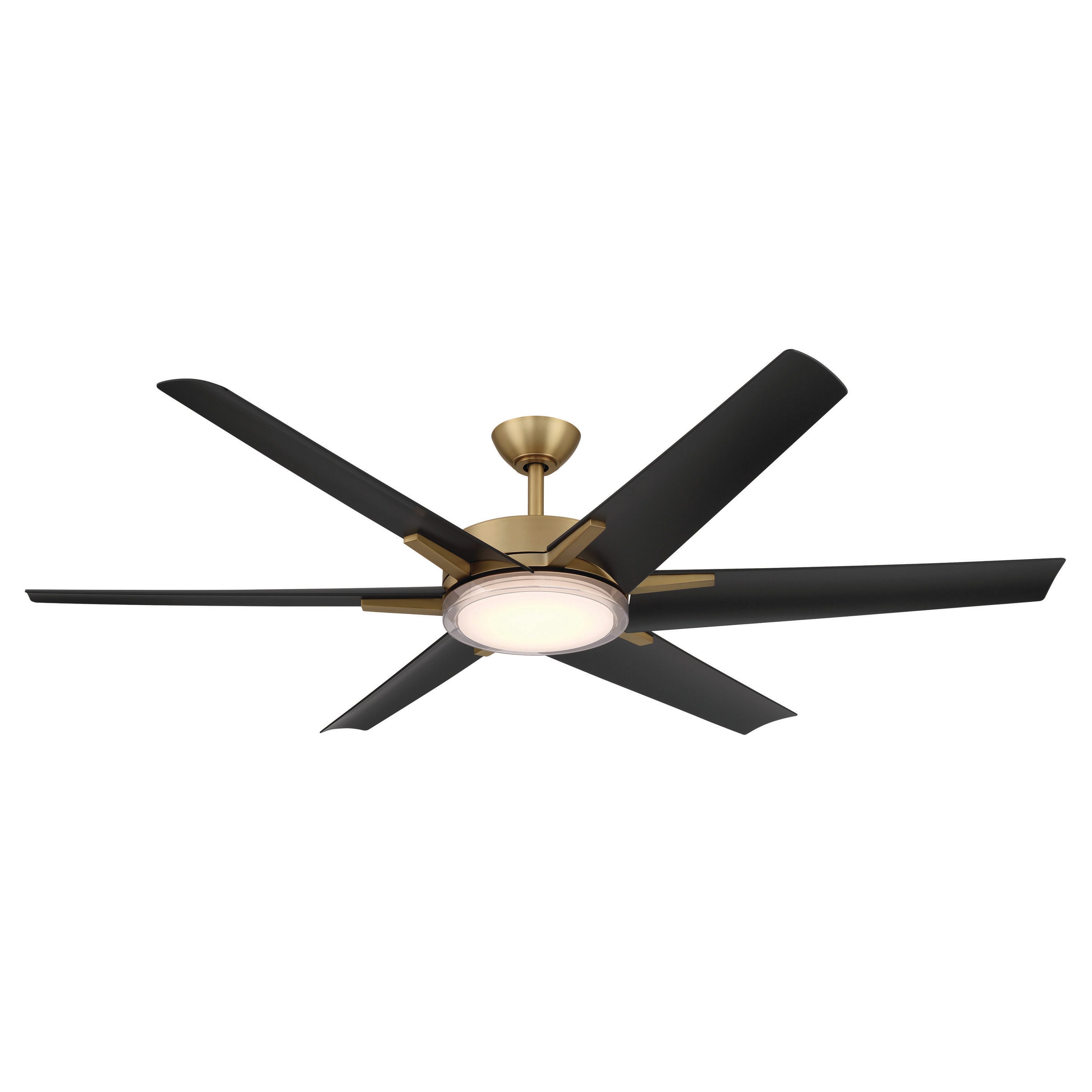 Minka Aire Deco 65-in Heritage Brass LED Uncovered Outdoor Ceiling Fan With Light and Remote Control Included Sansujyuku sansujyuku.com