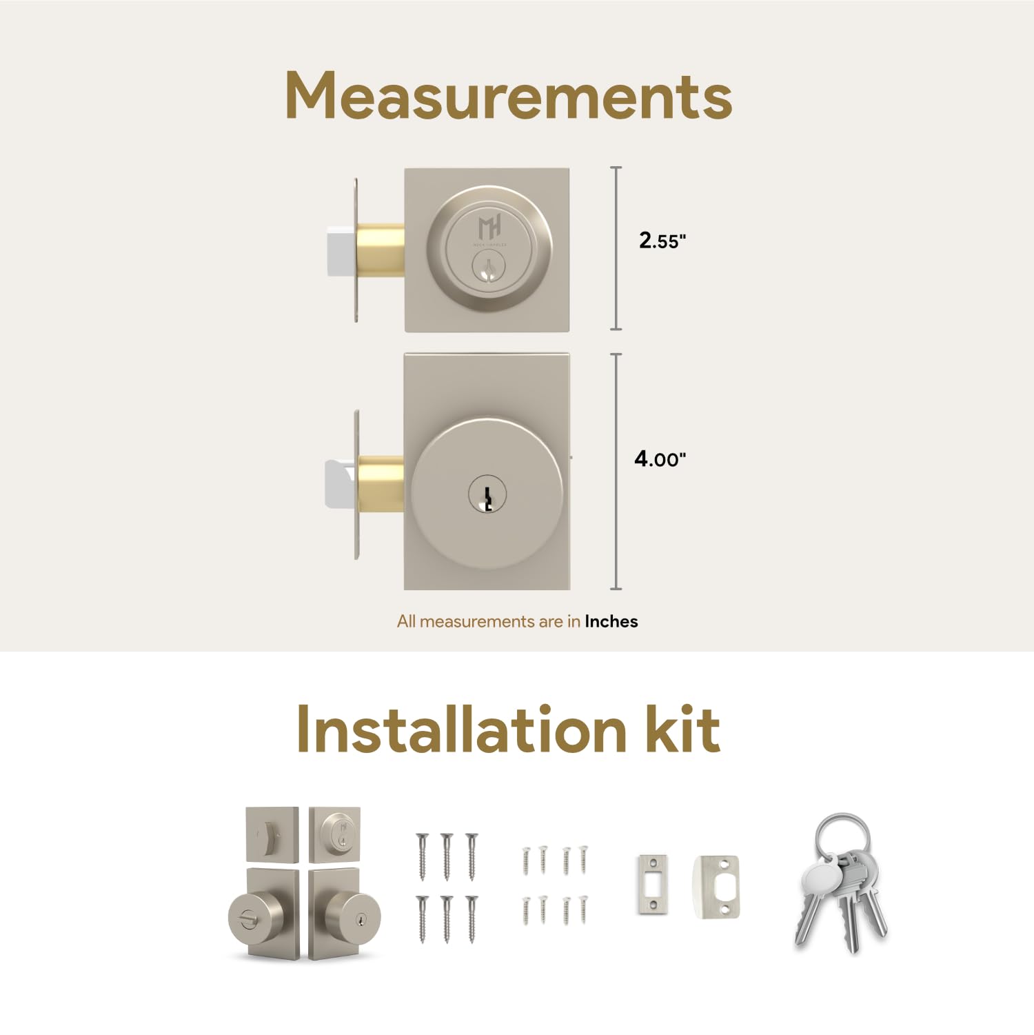 Mega Handles LAURA-CO-SN-1 Door-Knobs - View #3