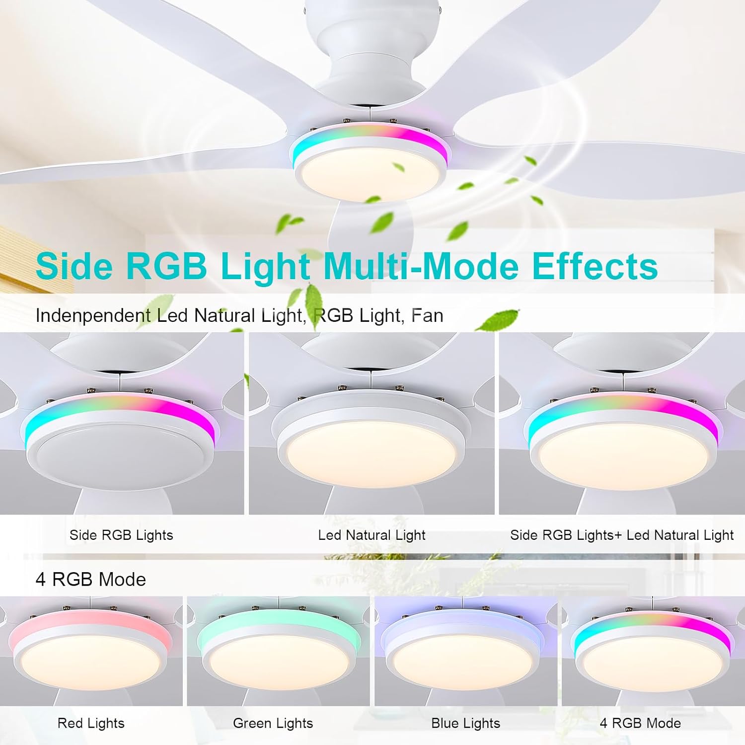 Gleam Flare GF-2098-46WHRGB Ceiling-Fans - View #3
