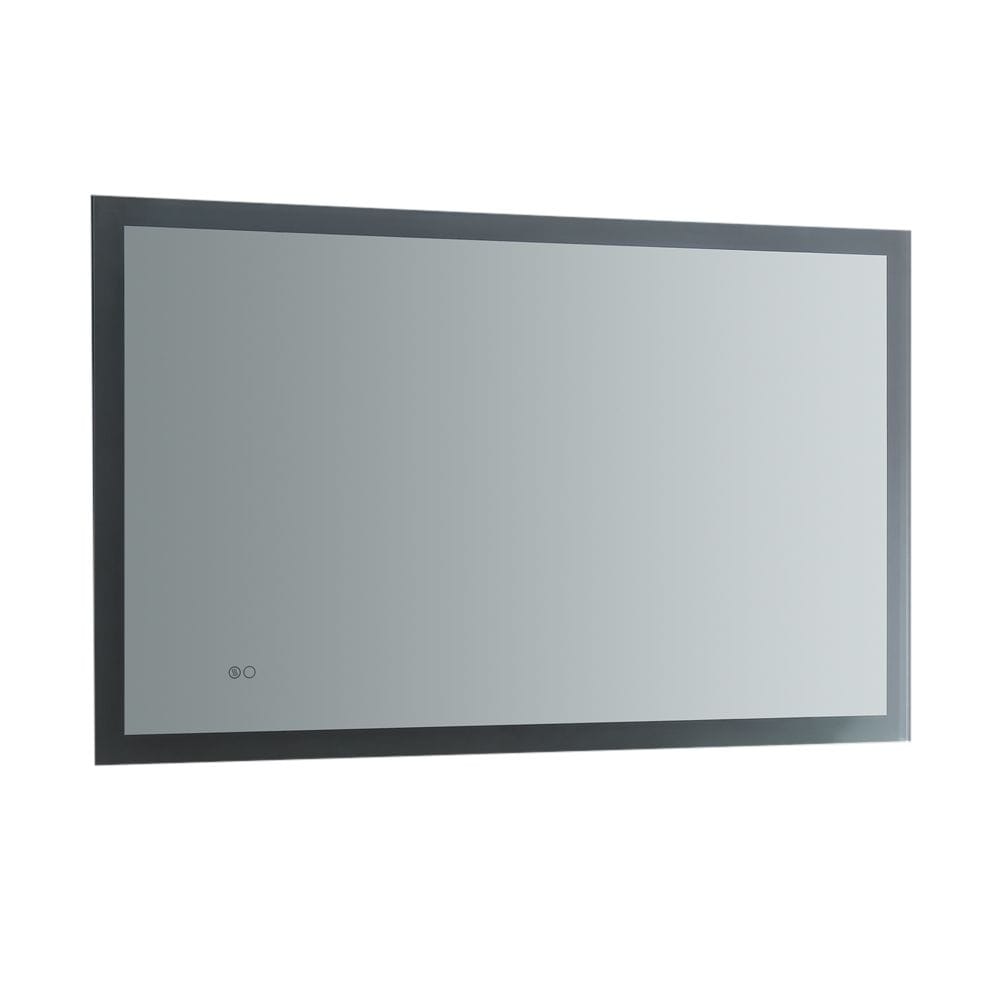 Sleek 48"x30" Frameless Rectangular Vanity Mirror with LED & Fog-Free Technology