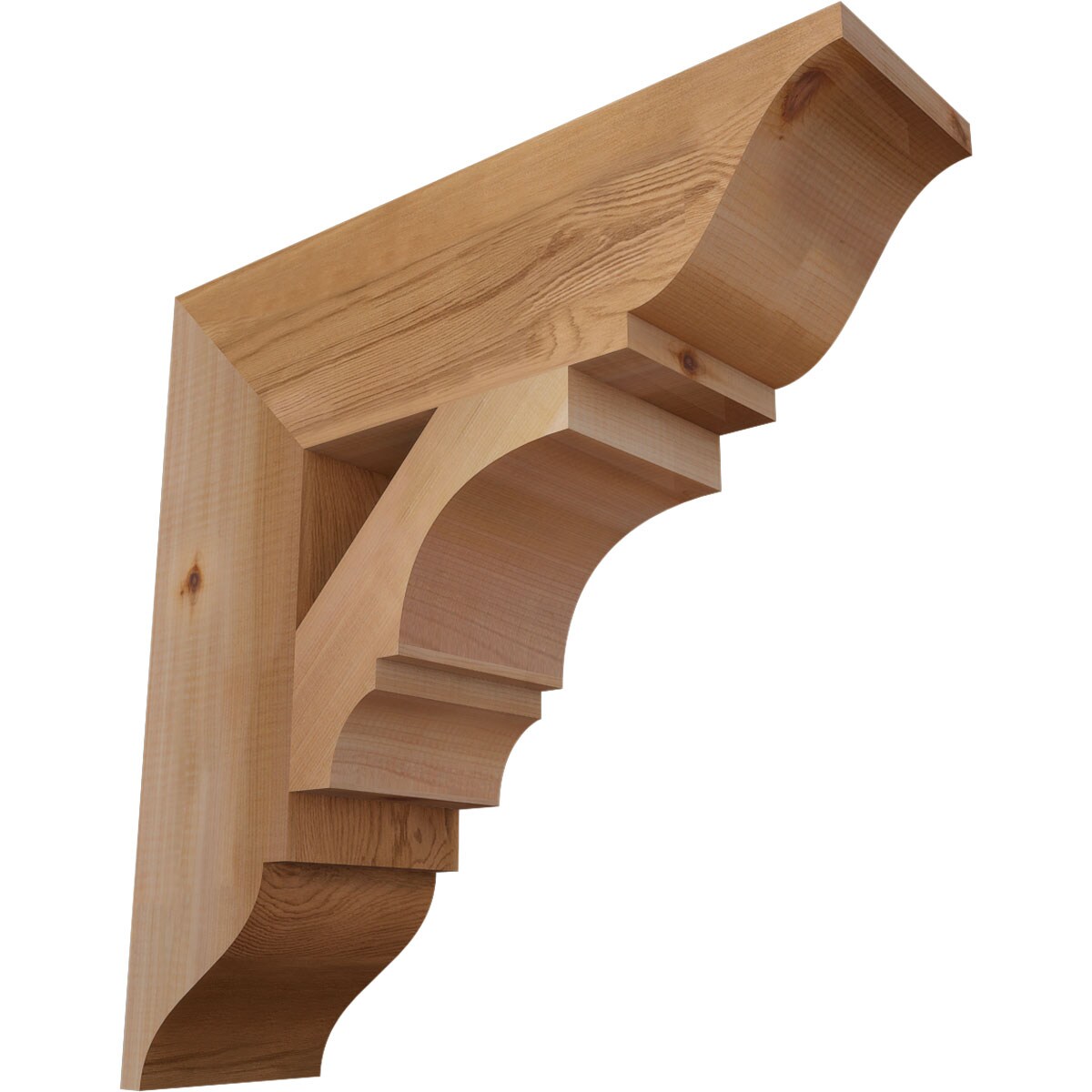 Ekena Millwork BKT06X20X20BOA01SWR Balboa traditional smooth 5-1/2-in x 20-in x 20-in Western red cedar Brown Wood Standard bracket