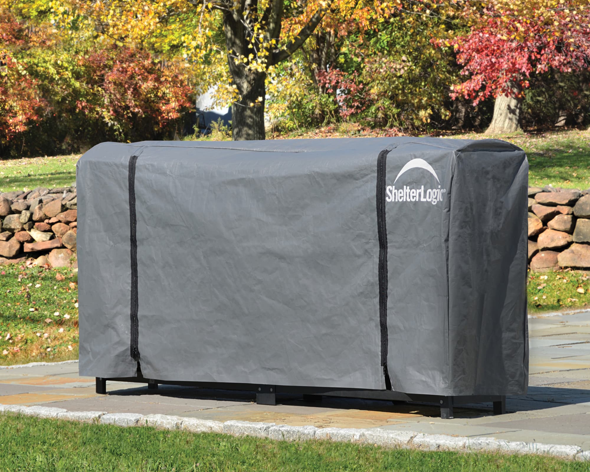ShelterLogic 90478 99.16-in L x 14.2-in W x 49.5-in H Polyester Firewood Cover