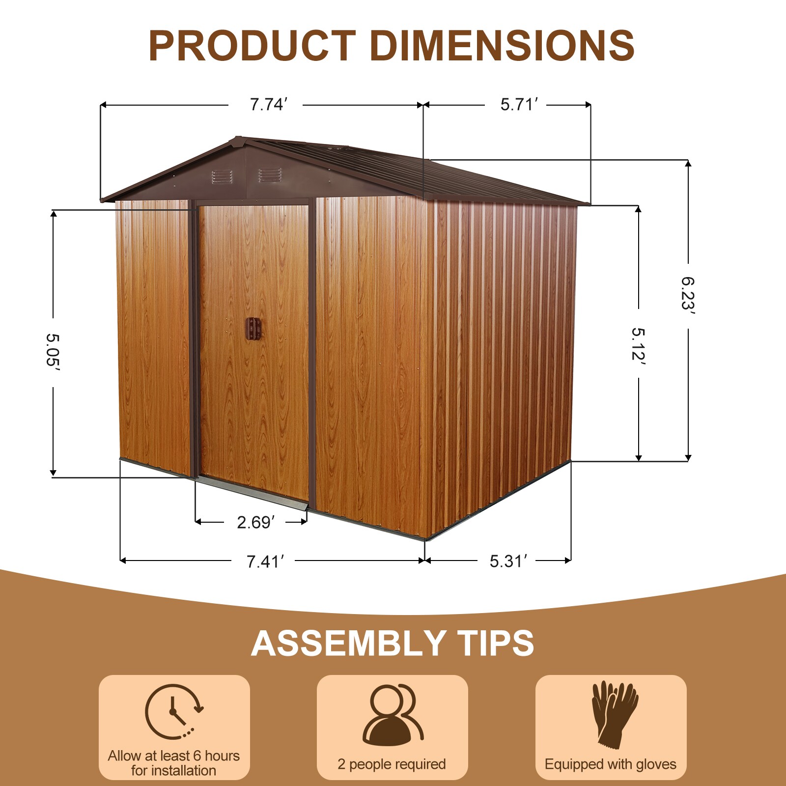 Mondawe MD-WWC00014 Metal-Storage-Buildings-Sheds - View #6