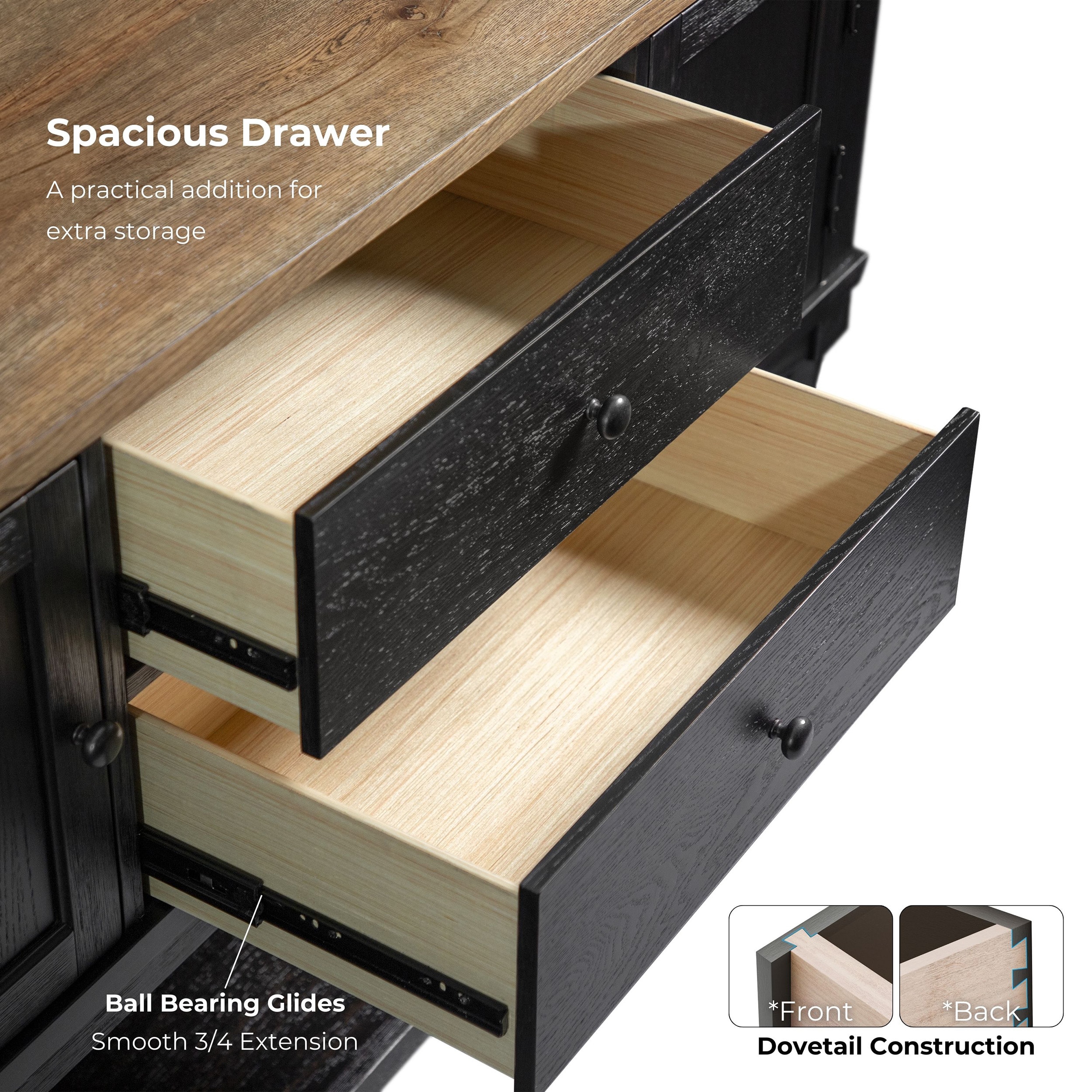 Furniture of America IDF-39009BK-SV Dining-Kitchen-Storarge - View #13