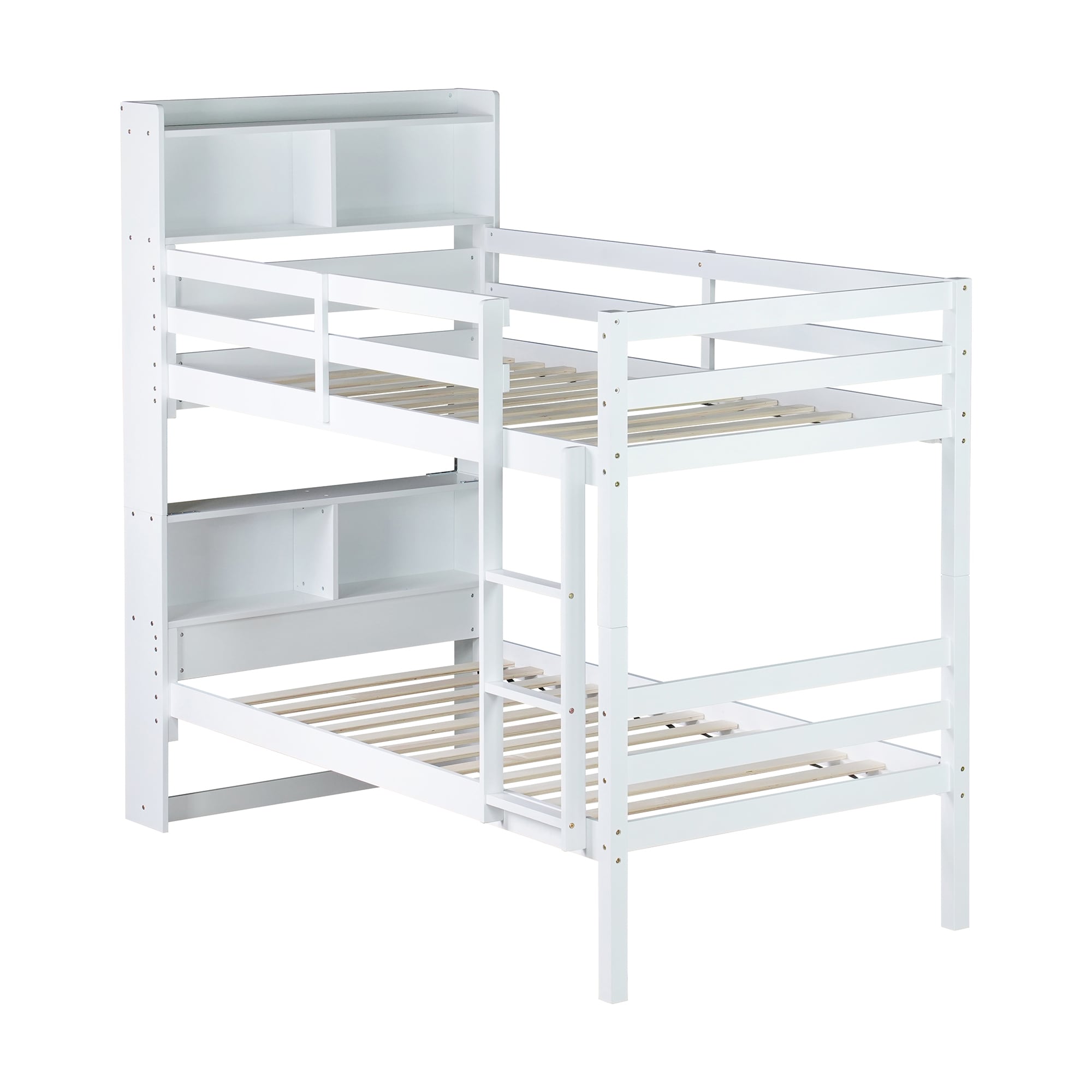 SINOFURN SYC470011WT White Twin over twin Bunk Bed
