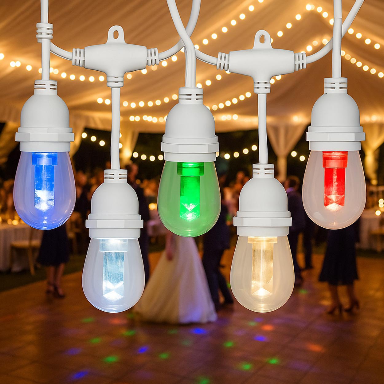 Novelty Lights S14-RGBWW-24-WH Patio-String-Lights - View #4
