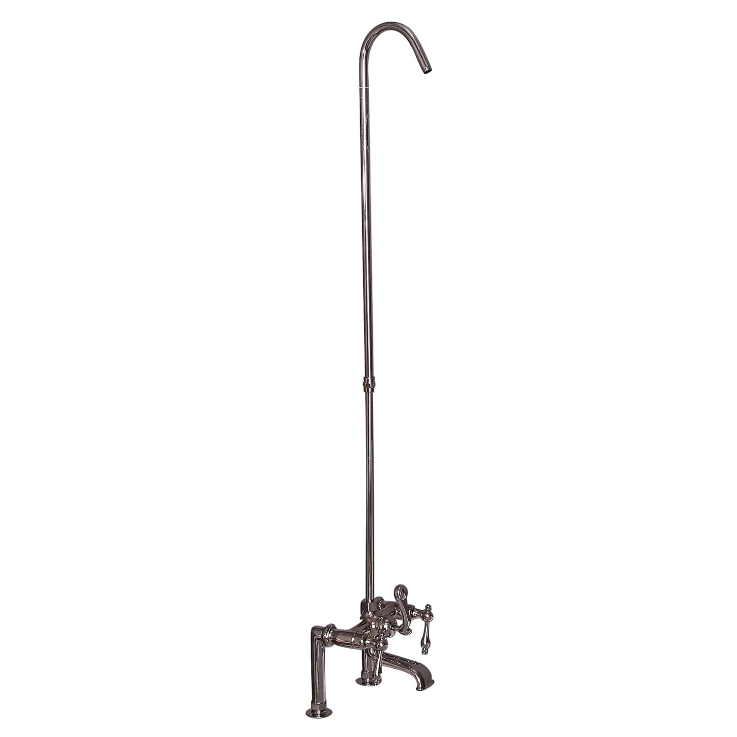 Barclay 4046-ML-PN Polished nickel 3-handle Deck-mount Roman Low-arc Bathtub Faucet ( Valve Included )