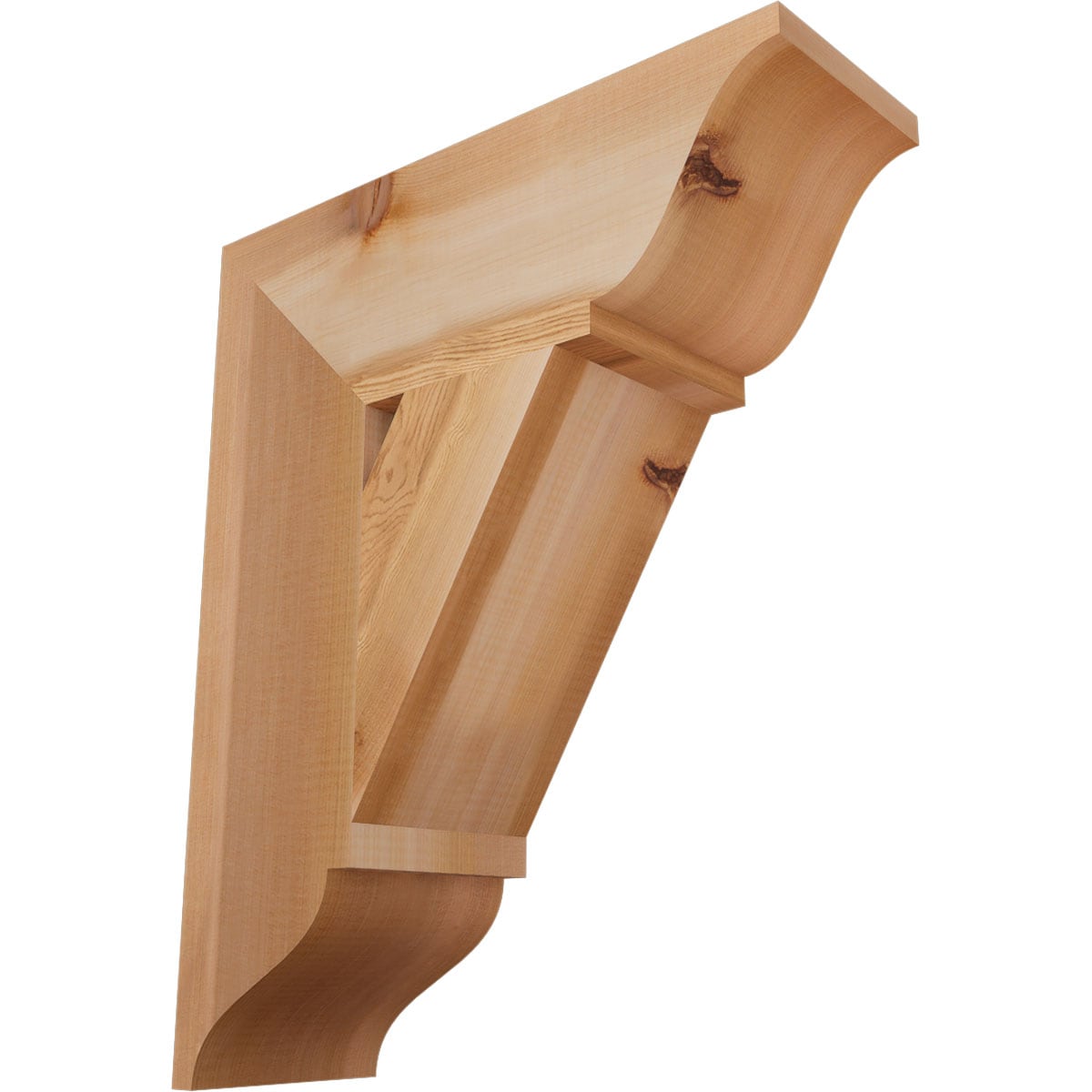 Ekena Millwork BKT06X18X22TRA01SWR Traditional traditional smooth 5-1/2-in x 18-in x 22-in Western red cedar Brown Wood Standard bracket