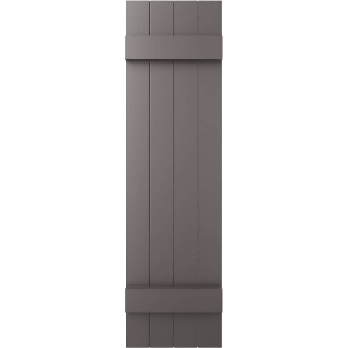 Ekena Millwork LJ4S14X05100MS 14-in W x 51-in H Musket Brown Board and batten Exterior Shutters ( 2 -Pack )