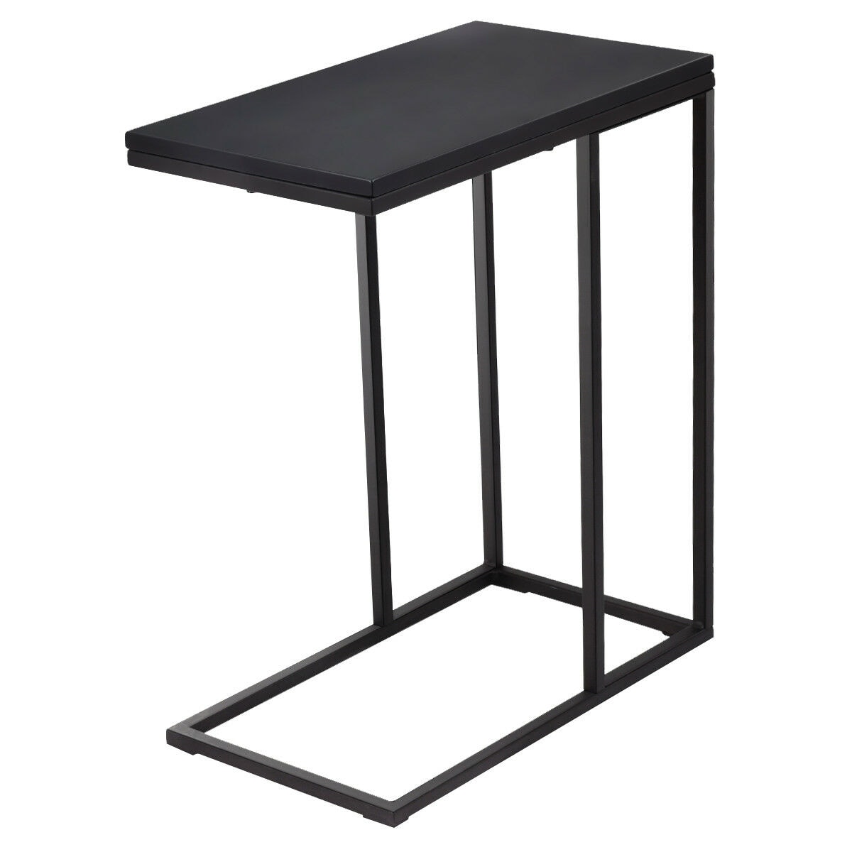 Costway 11-in W x 23-in H Black Wood Modern End Table Assembly Required ...