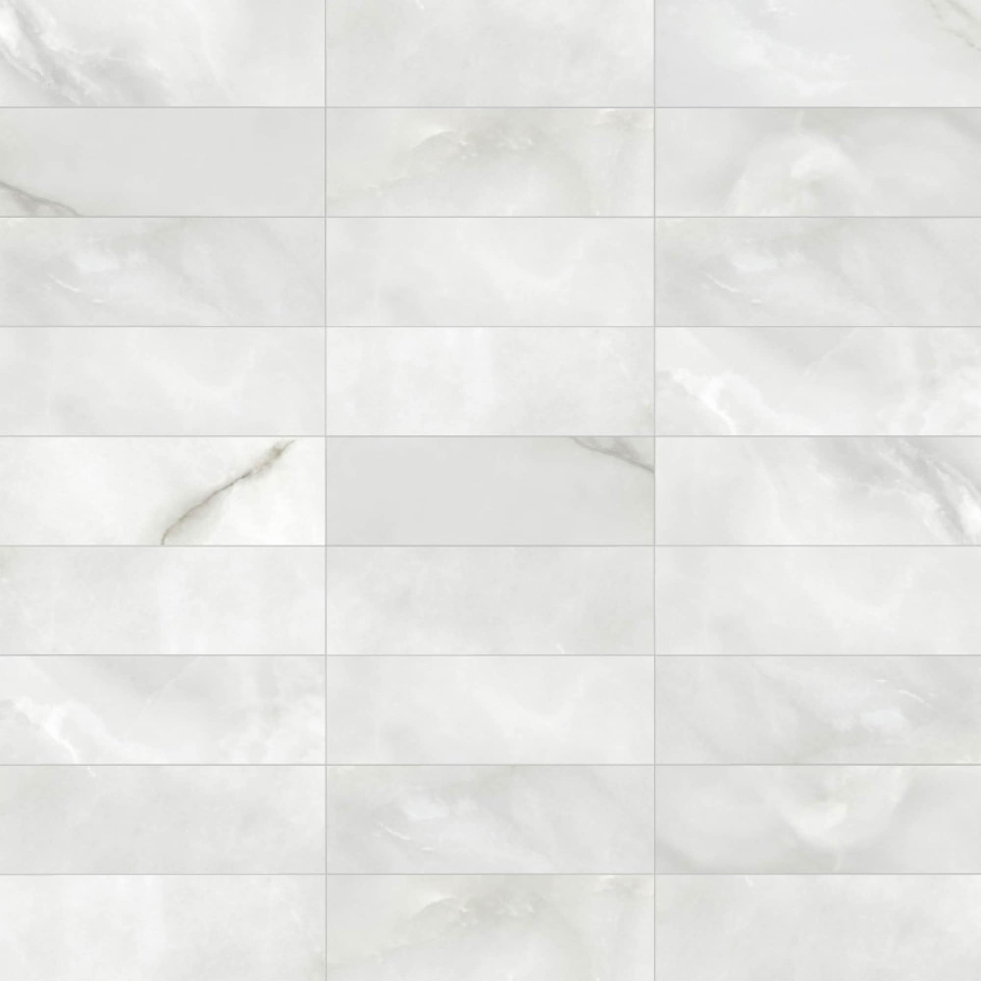 Anatolia 4500-0910-0 La Marca Onyx Nuvolato 4-in x 12-in Honed Porcelain Marble Look Floor and Wall Tile (9.26-sq. ft/ Carton)