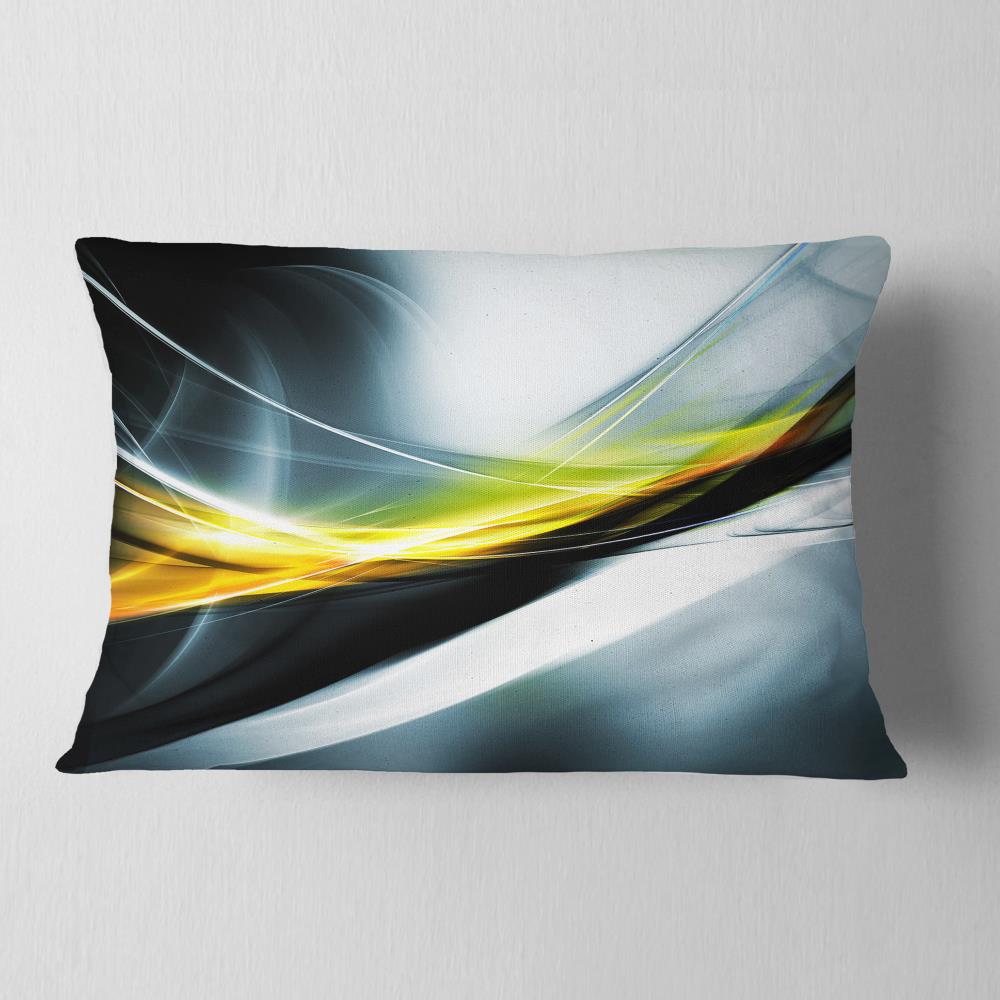Designart CU7709-12-20 12-in x 20-in Yellow Indoor Decorative Pillow