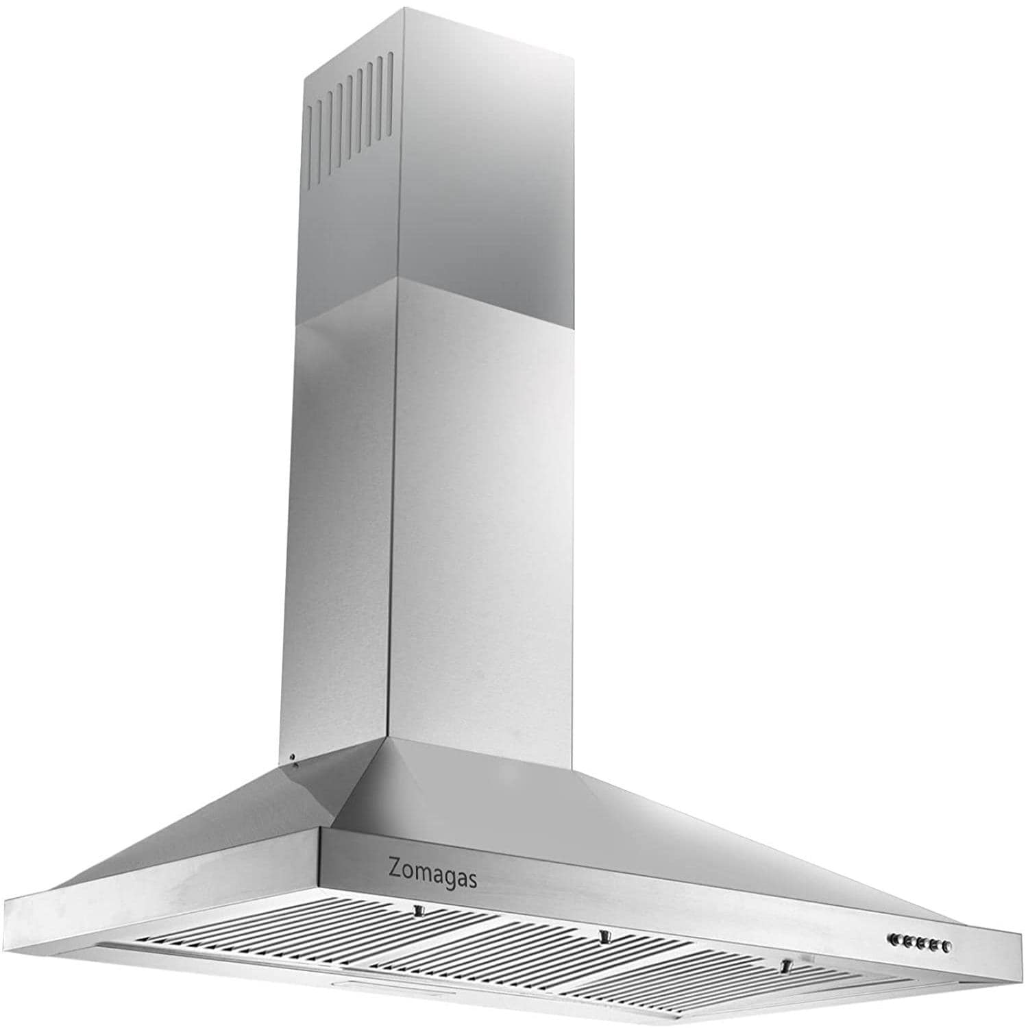 Zomagas 0190B 36 inch Convertible 450-CFM Brushed Stainless steel Wall-Mounted Range Hood