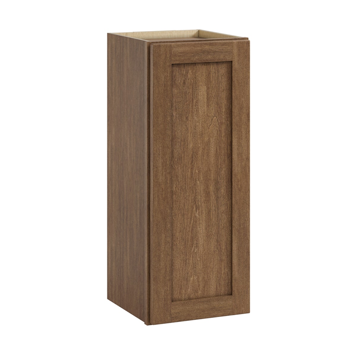 Whalen CLICK-IT LWSCLICK-25LW Sherwood Hills 12-in W x 30-in H x 12-in D Walnut Birch Wall Ready to assemble Plywood Cabinet (Raised Panel Shaker)