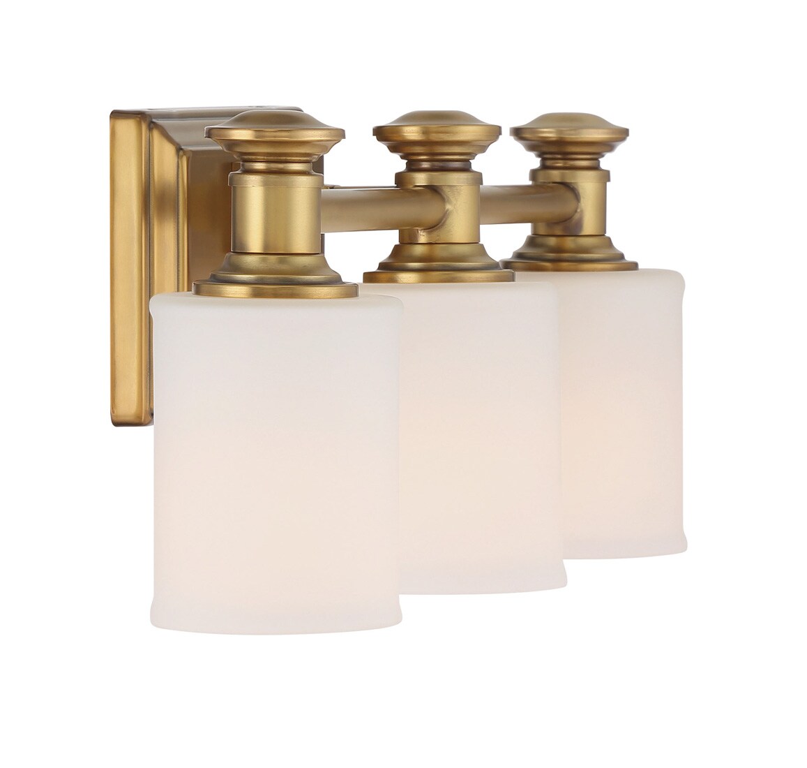 Liberty Gold 19" Cylinder Vanity Light with Etched Opal Glass