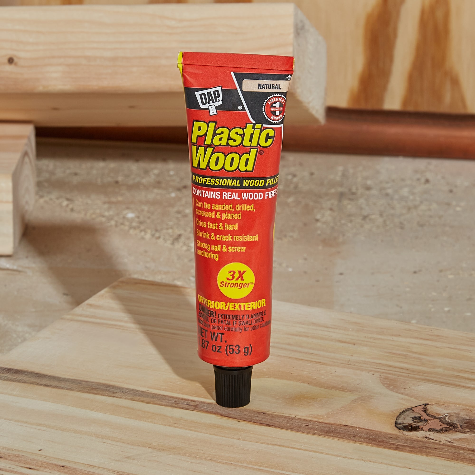 Dap Plastic Wood-X 5.5 Oz. All Purpose Wood Filler with DryDex Dry