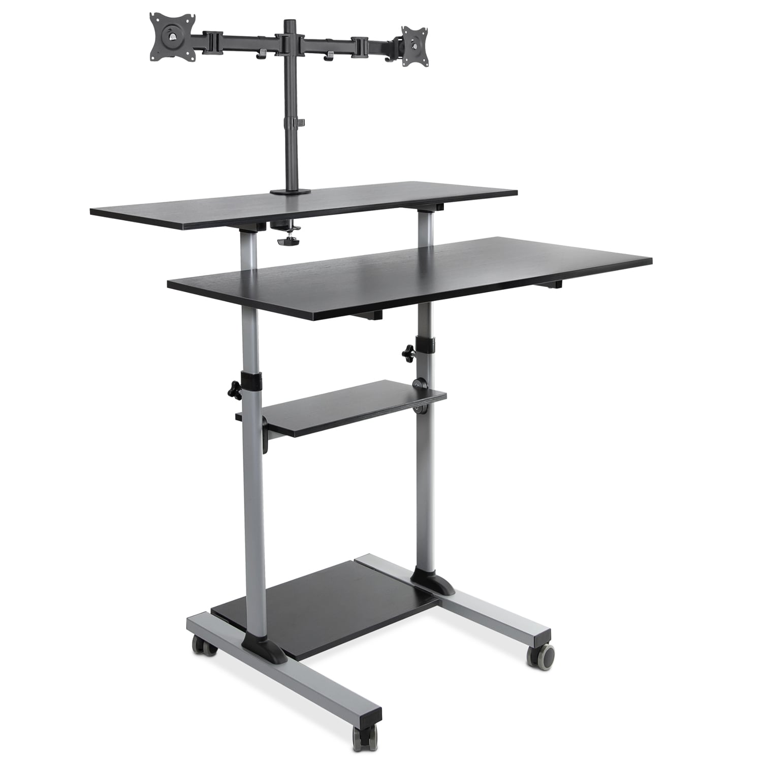 Mount-It! MI-7972 40-in Gray Modern/Contemporary Computer desk