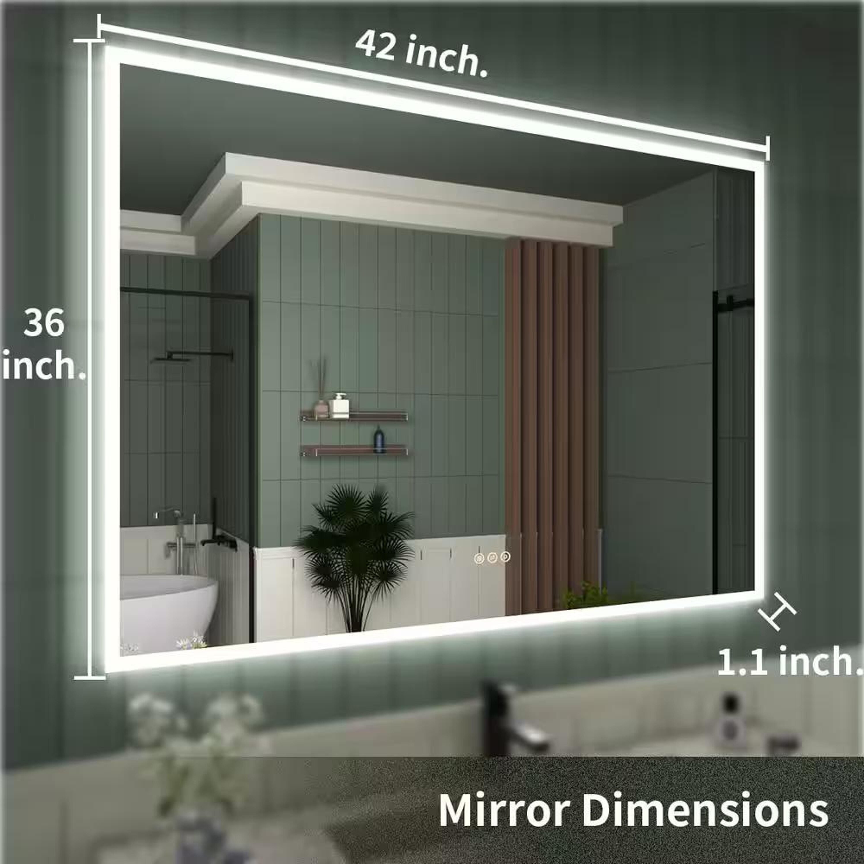 Bayfeve BFKF-4836C4-MIR Framed-Bath-Mirrors - View #5