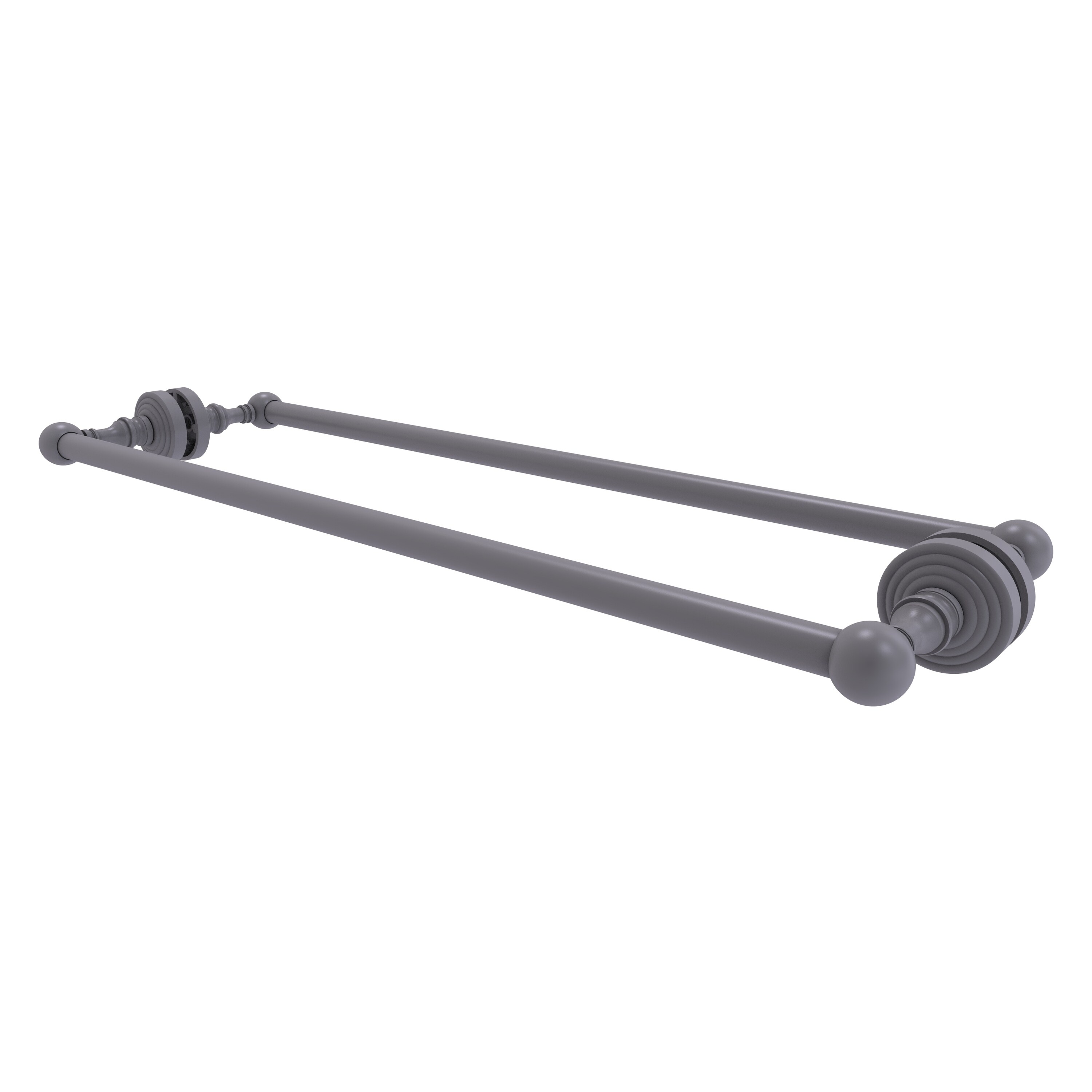 Allied Brass WP-41-BB-24-GYM Waverly Place 24-in double Matte Gray Wall mount Double Towel Bar
