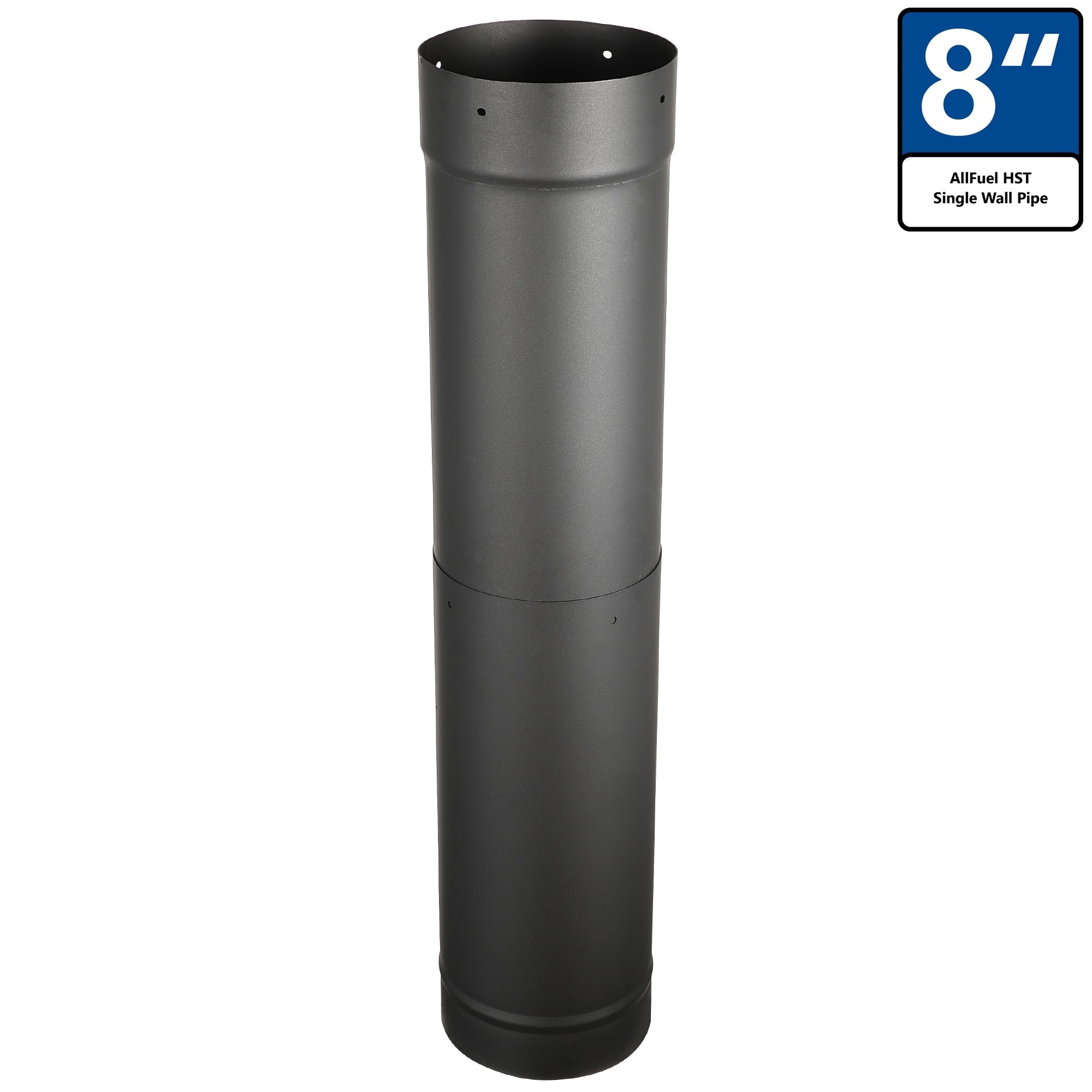 AllFuel HST AllFuel 18-in L x 8-in Dia Black Galvanized steel Stove Pipe