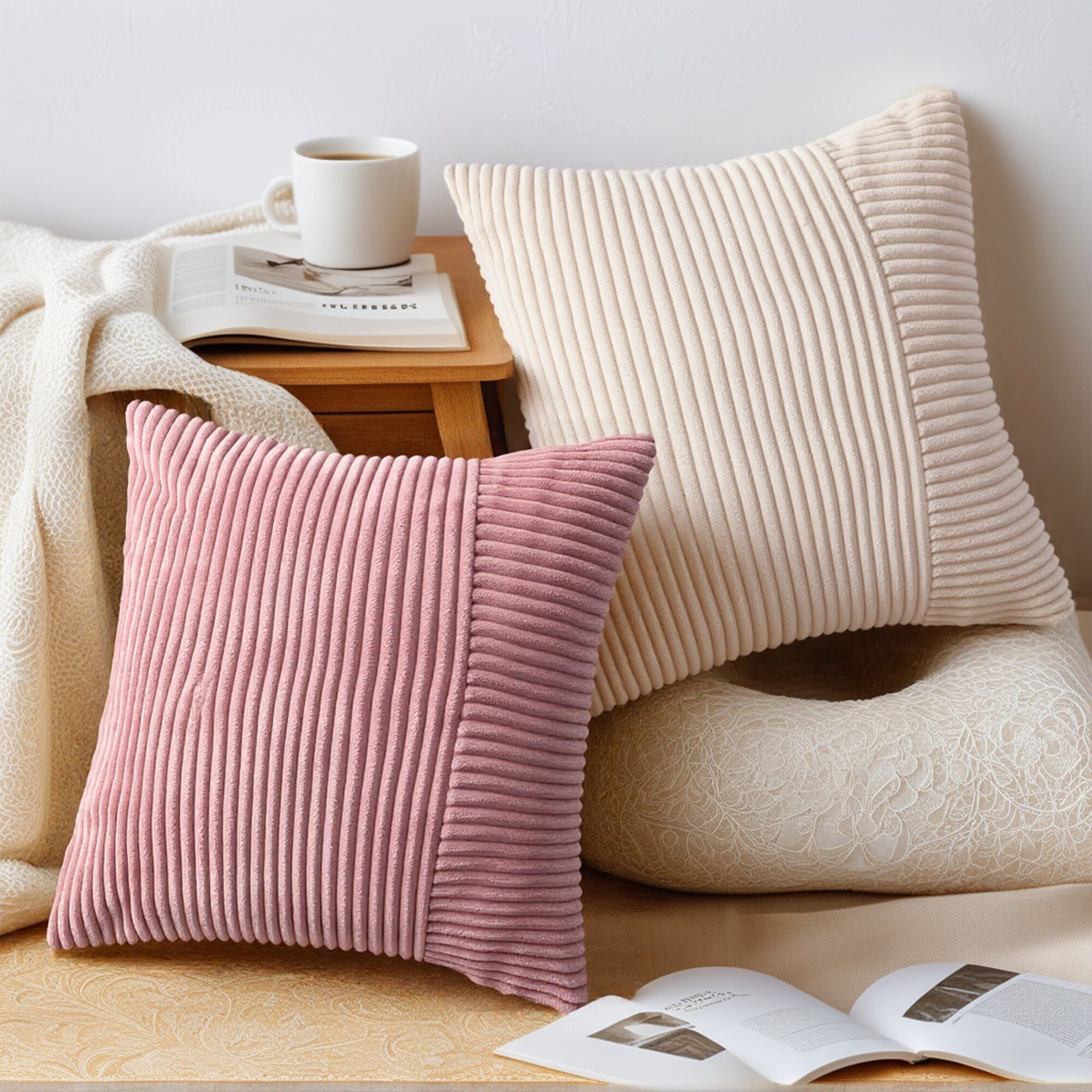 Unique Bargains Throw Pillow Covers 2pcs Strip Decorative Couch Bed for ...