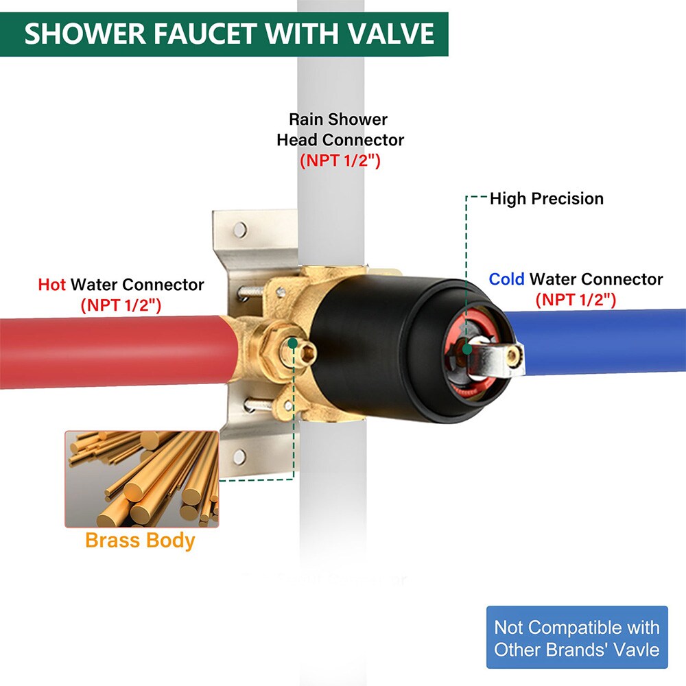 EQLOO A3508-MB Fixed-Showerhead - View #6