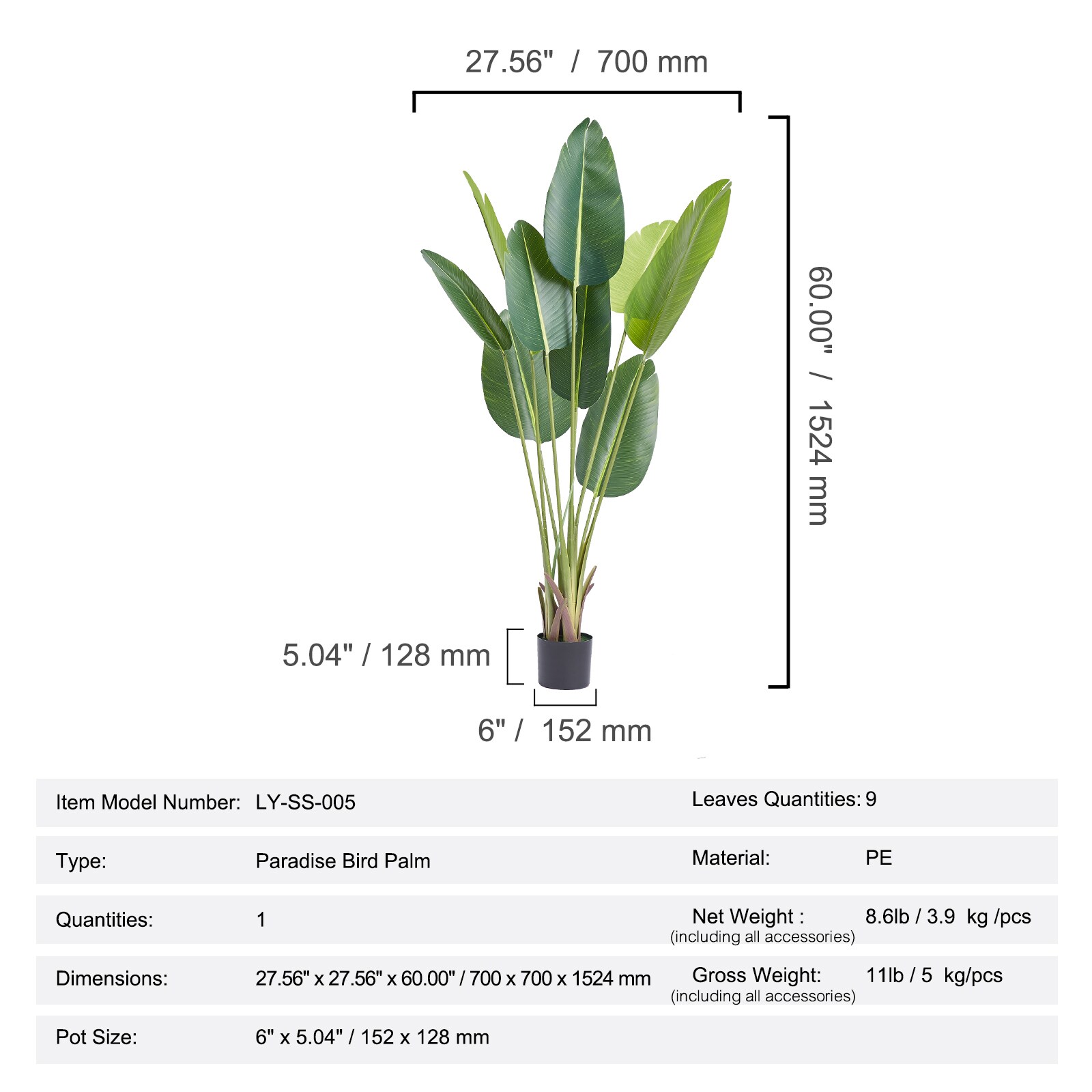 VEVOR SCRZRDZW5FT101952V0 Artificial-Plants-Trees - View #7