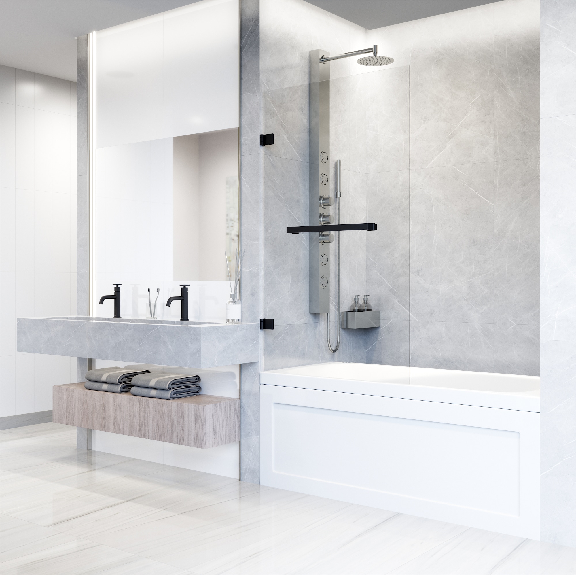 VIGO VG6074MBCL3458 Bathtub-Doors - View #5