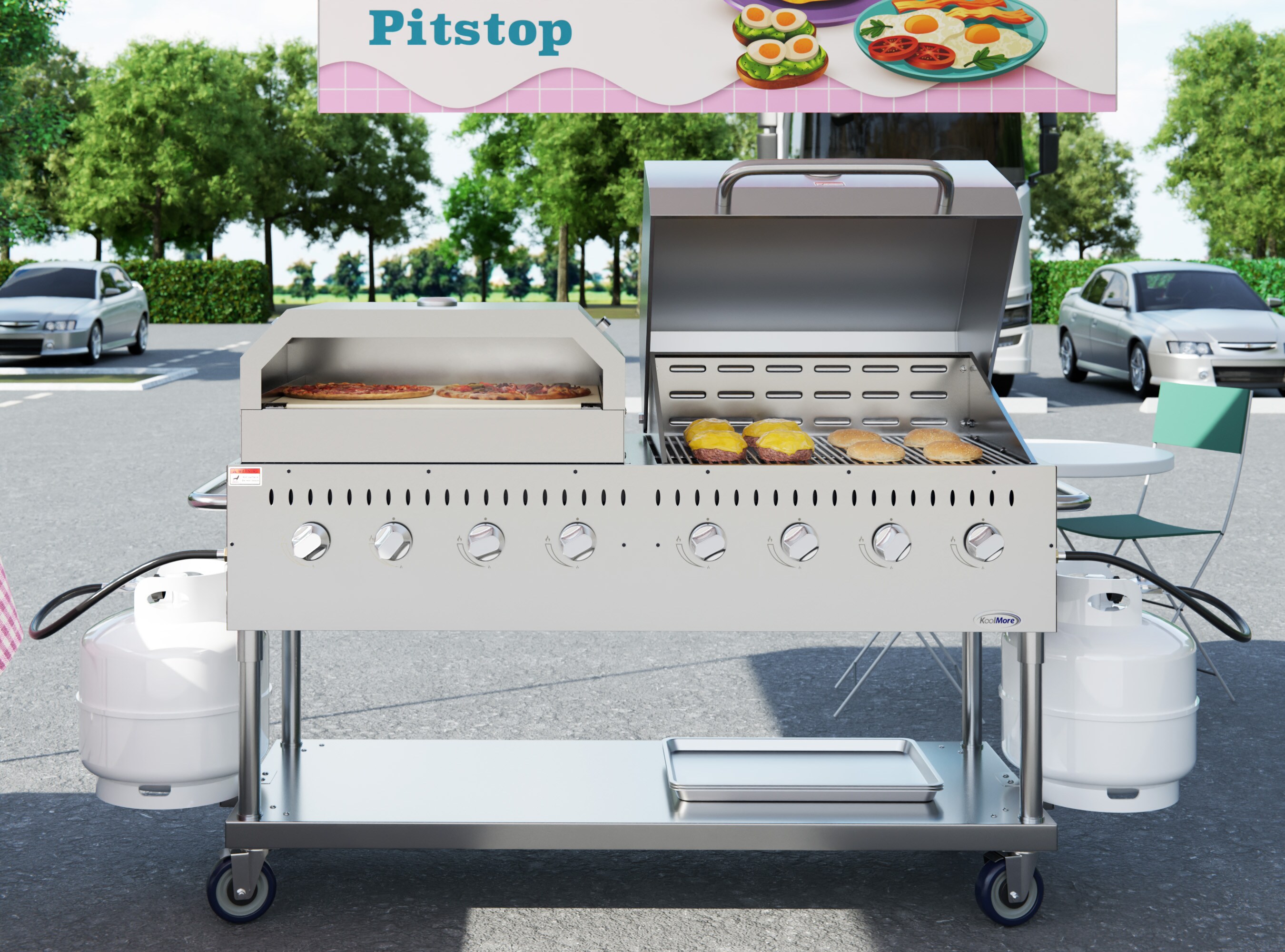 KoolMore LOW-CGKIT6-D30P30 Gas-Grill - View #2
