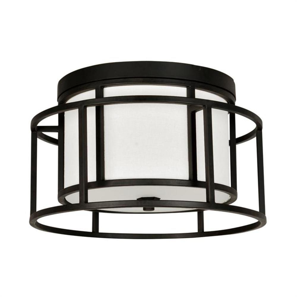 Crystorama 9590-MK Hulton 15-in Matte Black Flush Mount Light