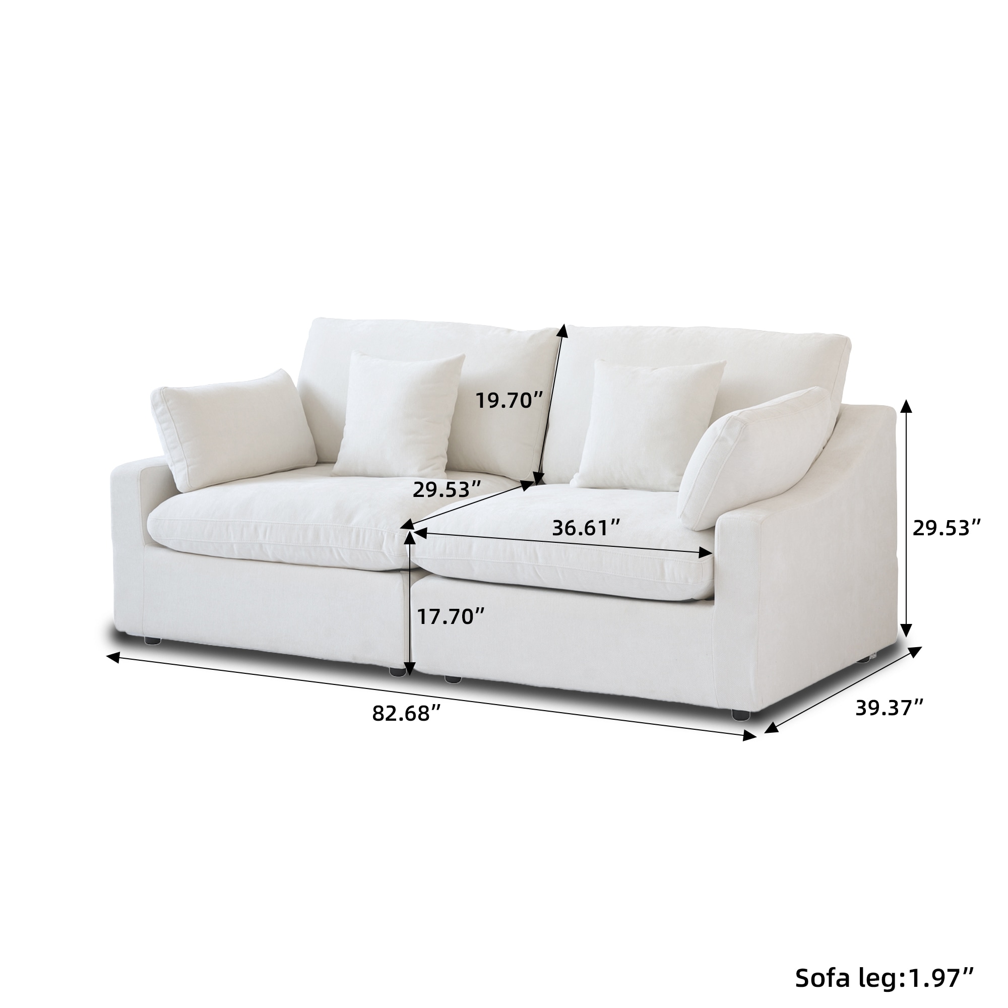 BuotiqHom DH-S2-140WE Sofas-Loveseats - View #3
