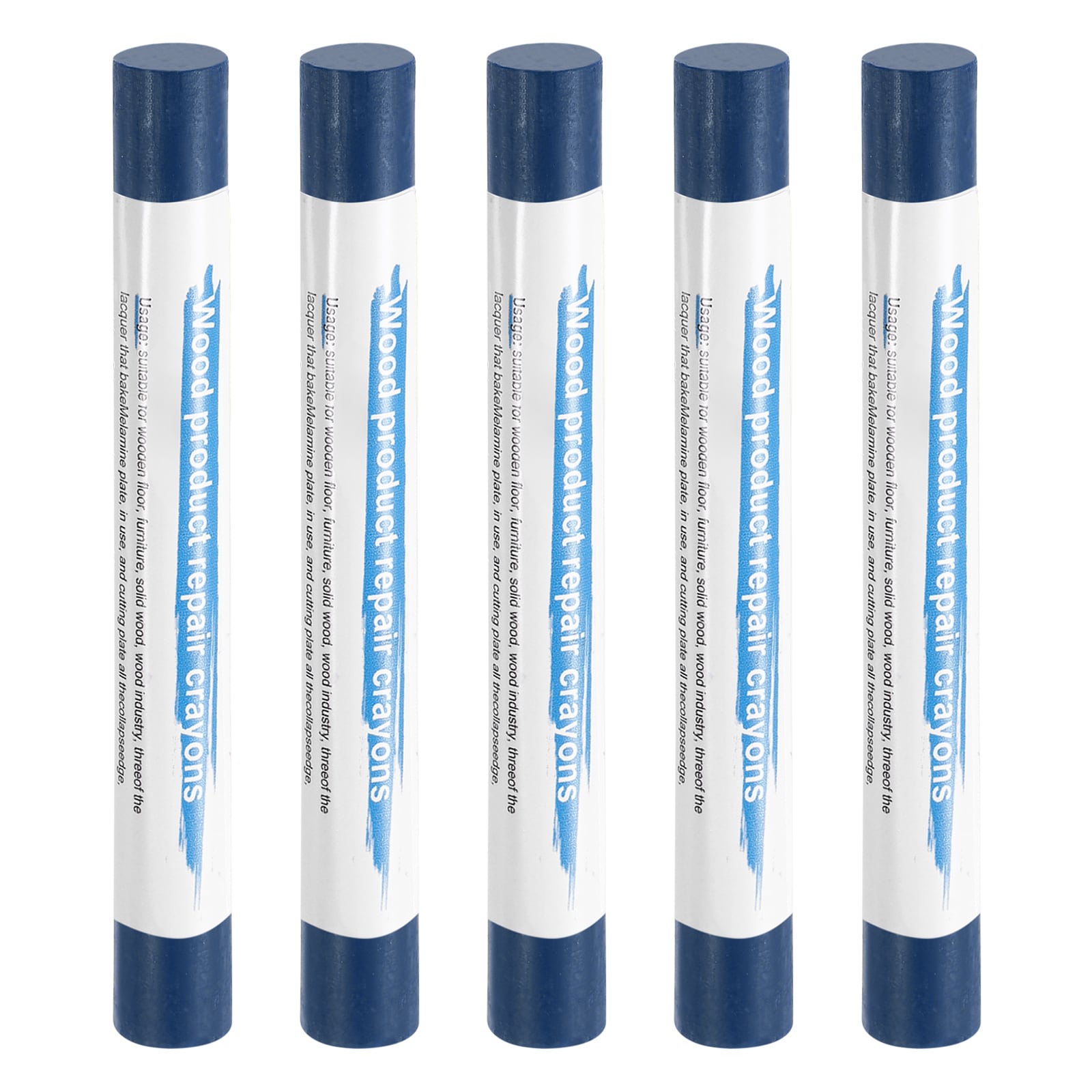 Harfington 5pcs Wood Filler Sticks Wooden Wax Touch Up Furniture Repair Crayons for Scratch Hole Wood Navy