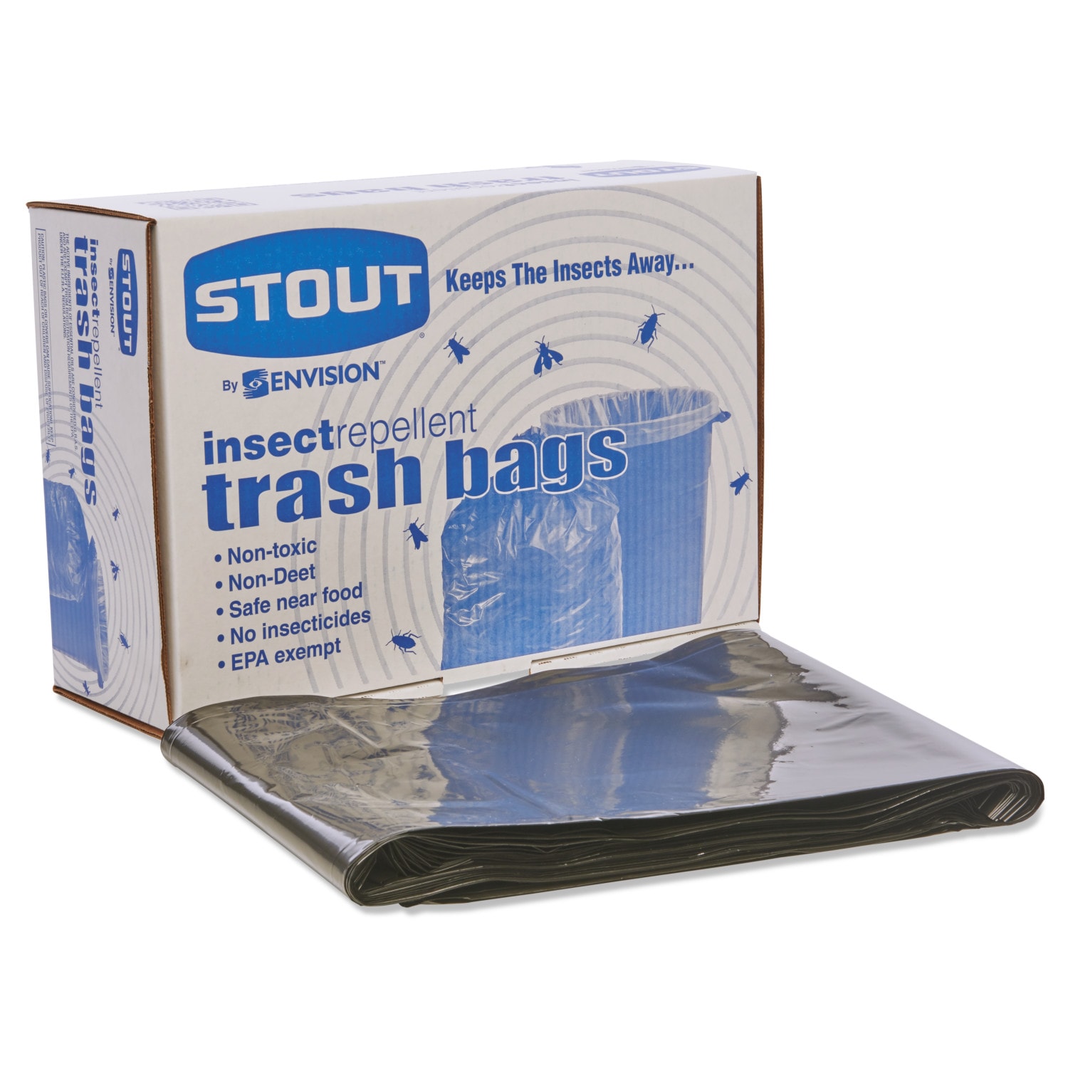 Stout Total Recycled Content Brown Trash Bags 65 Gal 100 ct