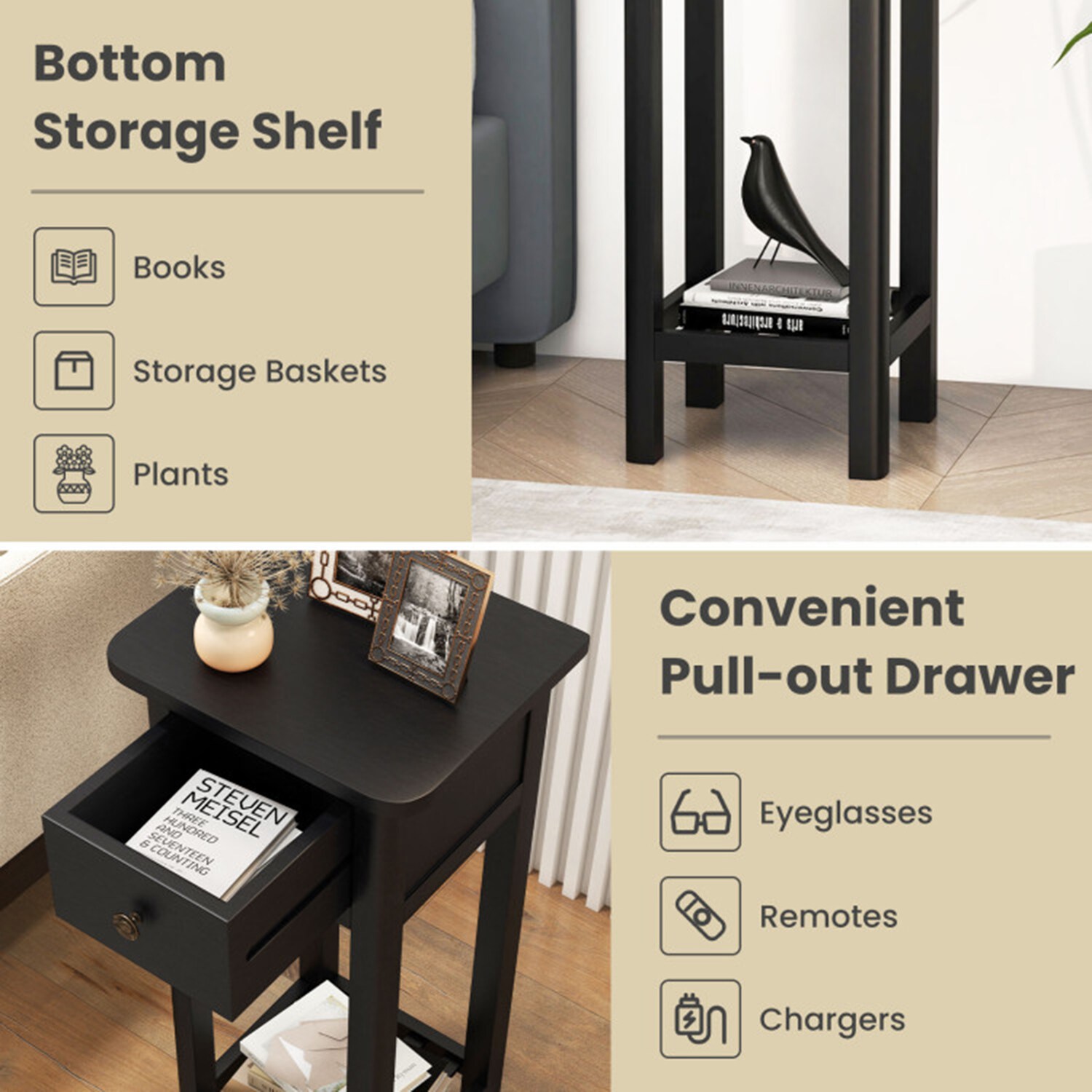 Mondawe MO-JV10760BK nightstands - View #8