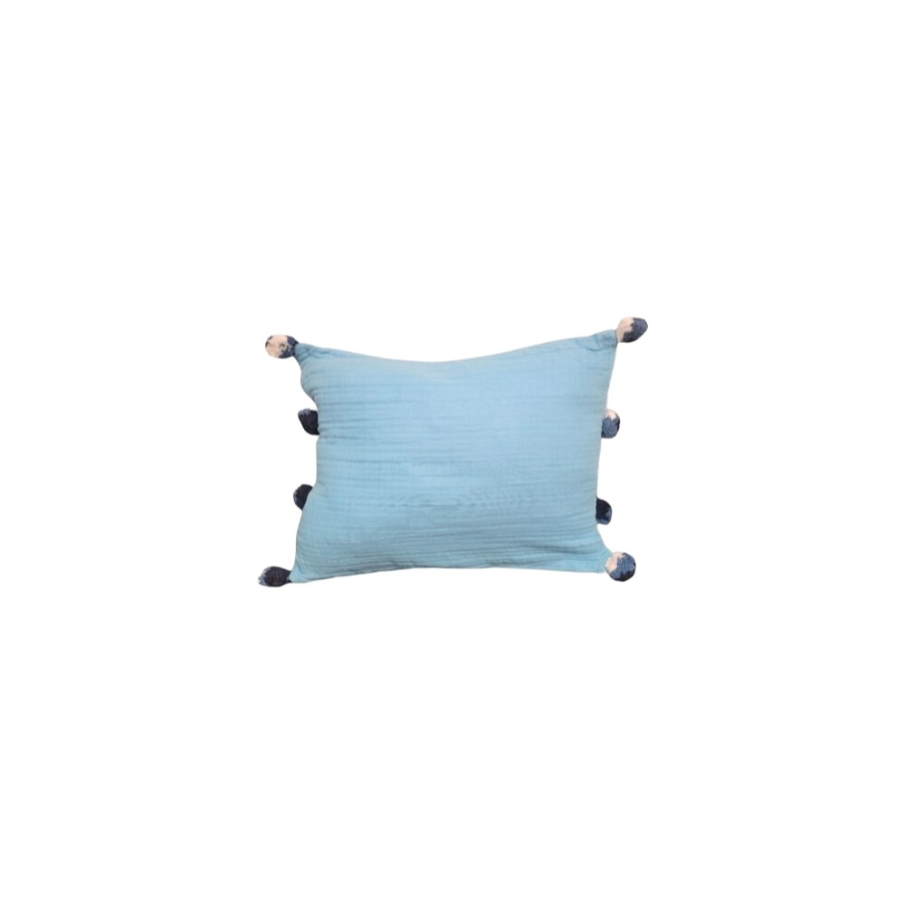 Timberbrook MMSPWP1403 Romy Muslin Small Plain Pillow (14x20 inches)- Sky Blue